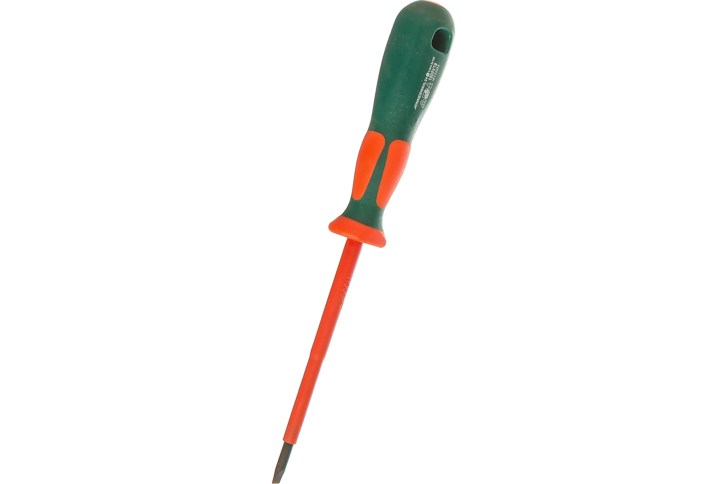 Шлицевая диэлектрическая отвертка Jonnesway, SL, DV13S4100 (D19S4100), 4х100мм