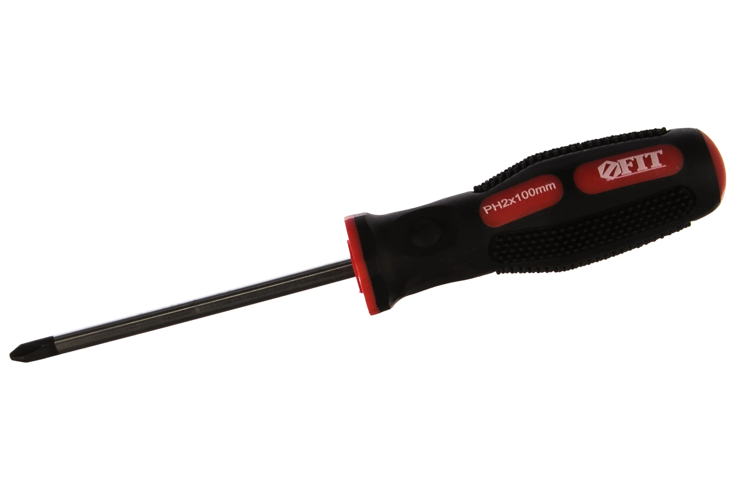 Отвертка с противоскользящими вставками CrV 6х100 РН2 FIT 55114