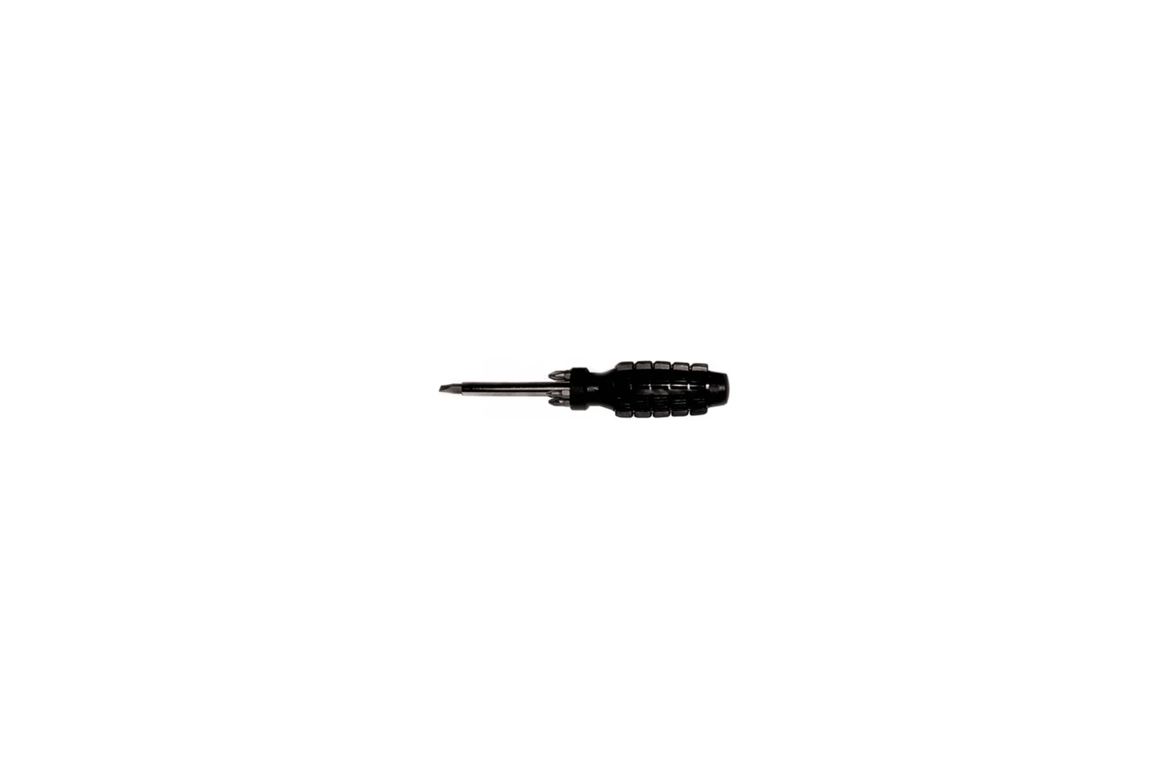 Отвертка с черной усиленной ручкой и 5 насадками CrV FIT 56245