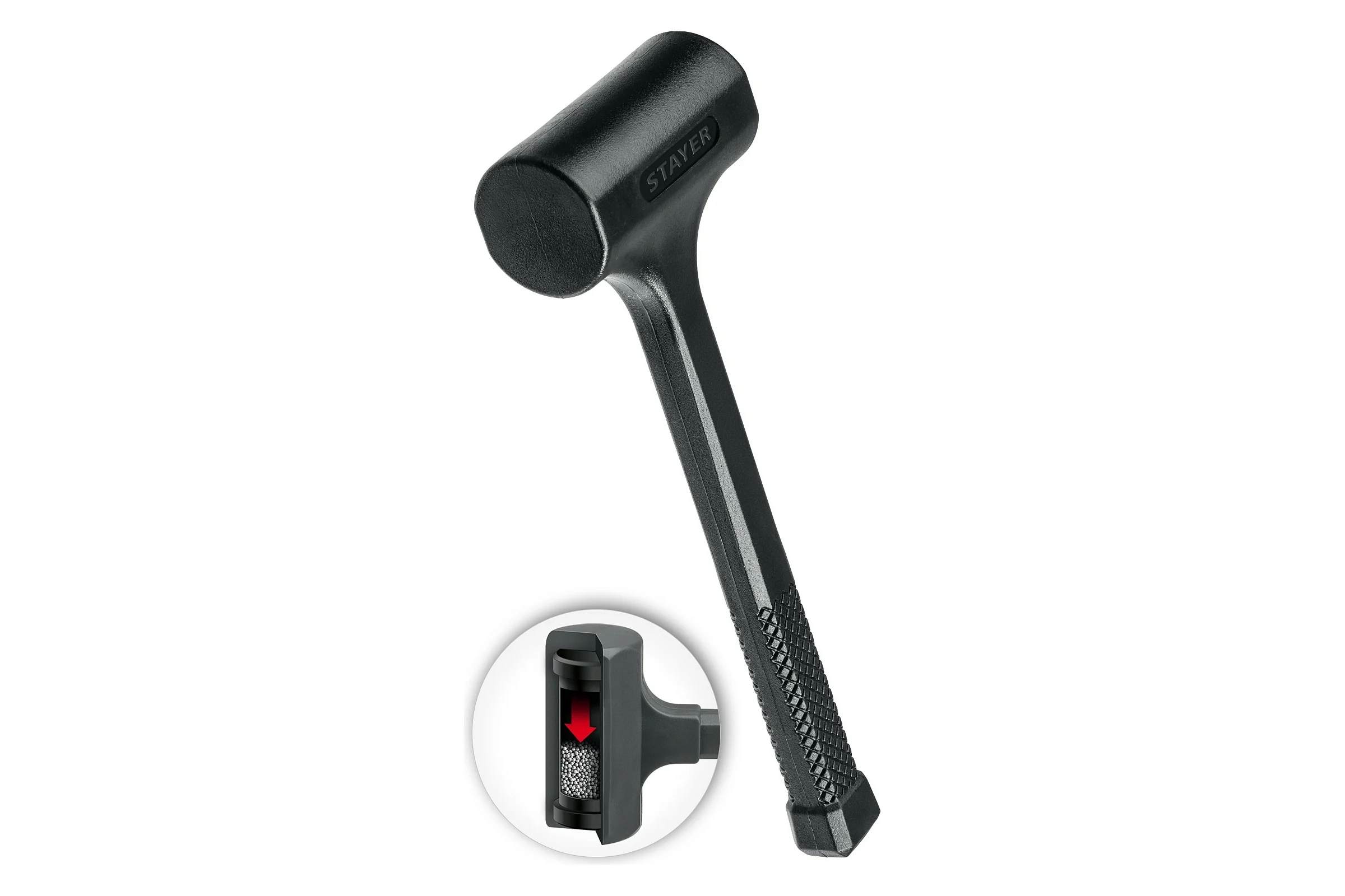 Цельнолитой безынерционный молоток STAYER 1350 г, 60 мм 2042-1350