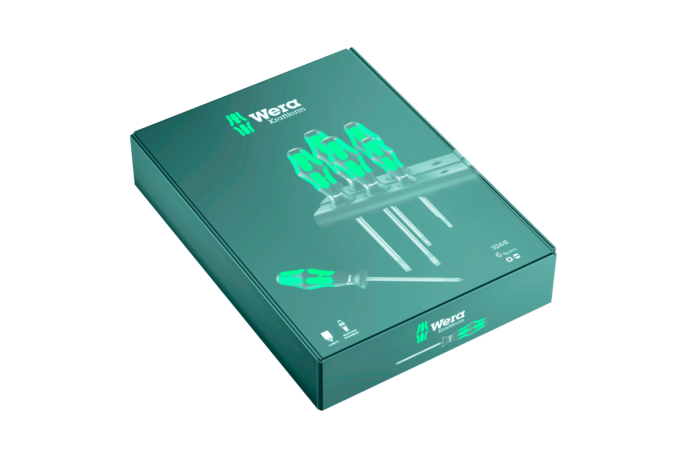 Набор отверток Wera, Kraftform Plus Lasertip с подставкой, 6 предметов, WE-105650