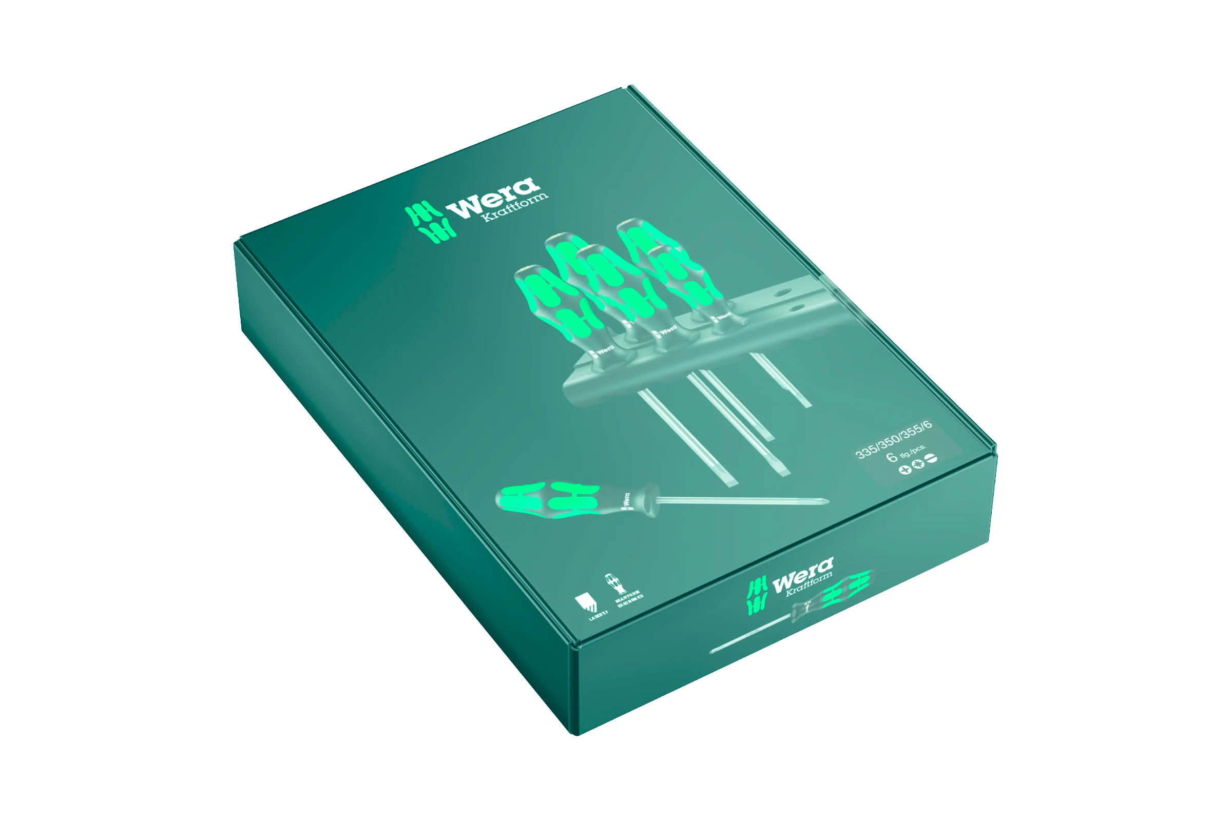 Набор отверток Wera, Kraftform Plus Lasertip с подставкой, 6 предметов, WE-105622