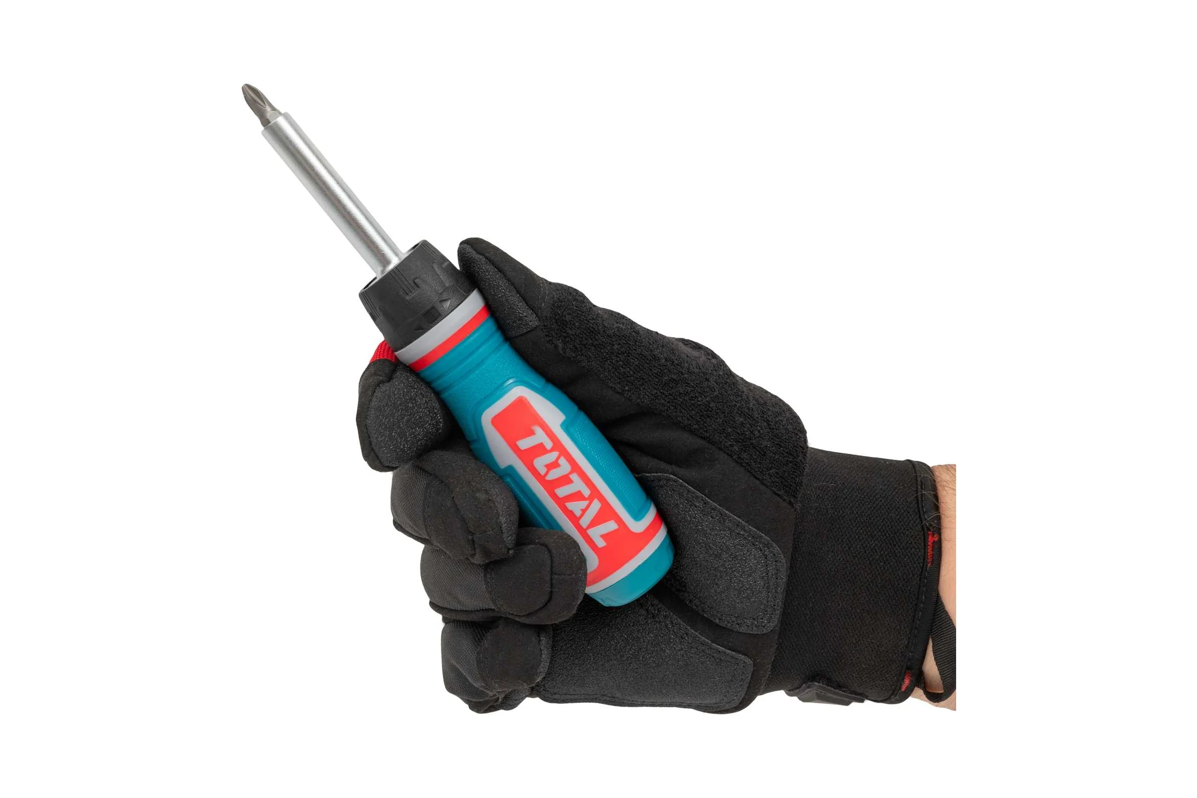 Реверсивная отвертка TOTAL с битами 8 шт TACSD30086