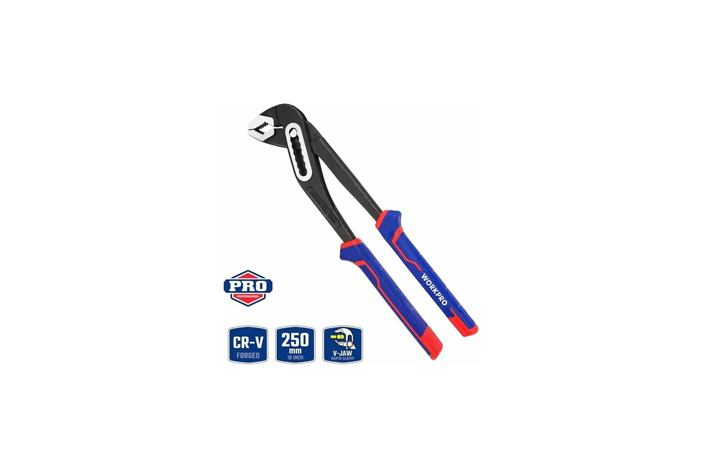 Переставные клещи WORKPRO 250 мм, 10 дюймов, CR-V WP231028