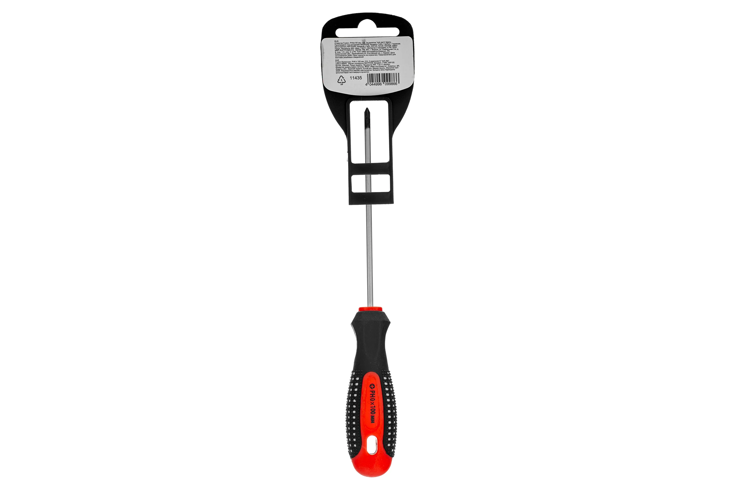 Отвертка Fusion Ph0 х 100 мм CrV anti slip Matrix 11435