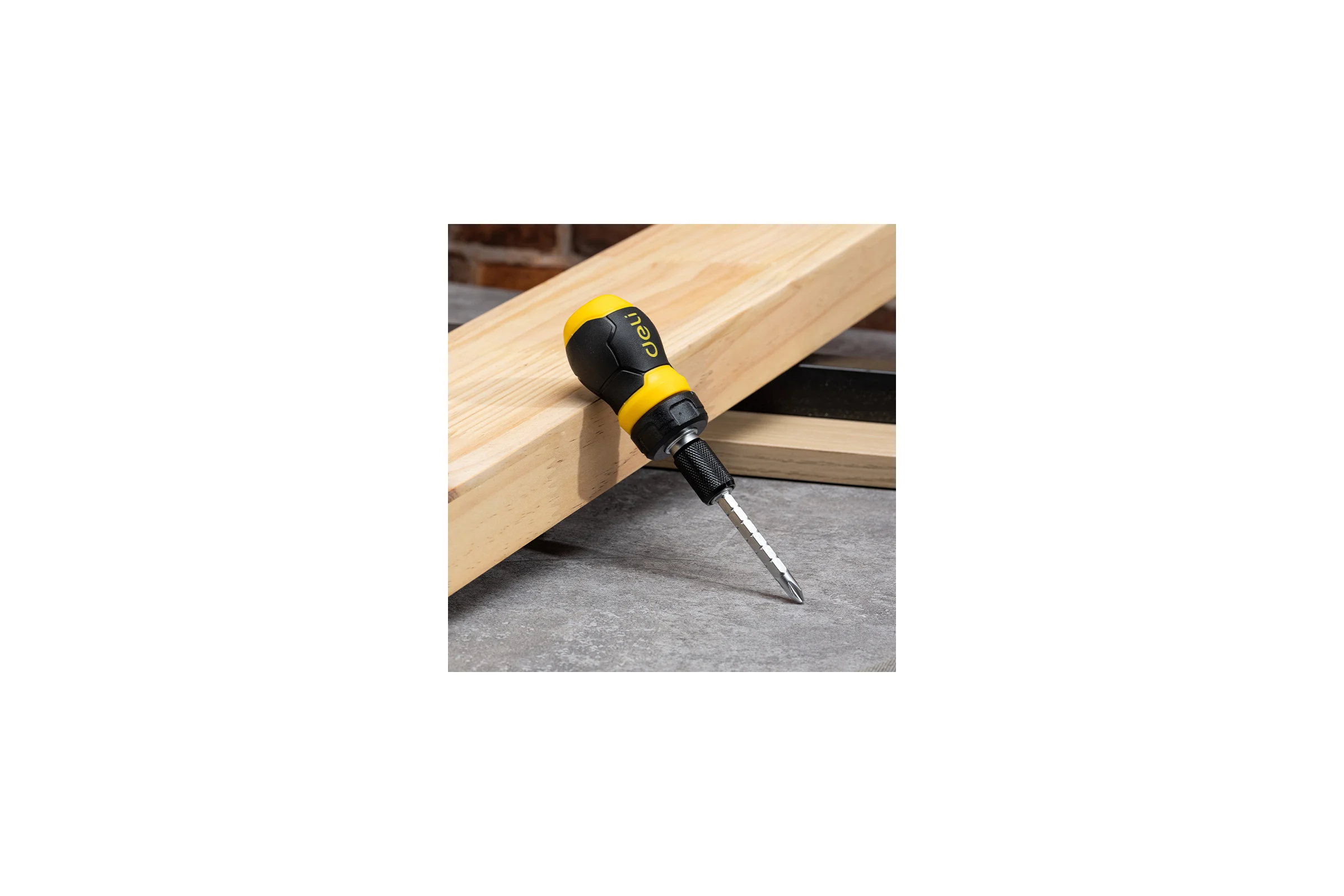 Двухсторонняя отвертка DELI с трещоткой, PH2+SL6 DL626010 (Cr-V, регулируемая длина 110-150мм, диаметр хвостовика 6мм) 98381