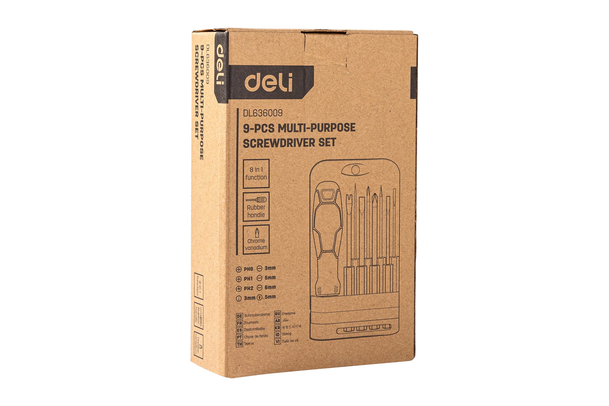 Многофункциональная отвертка DELI 8-в-1 DL636009 98380