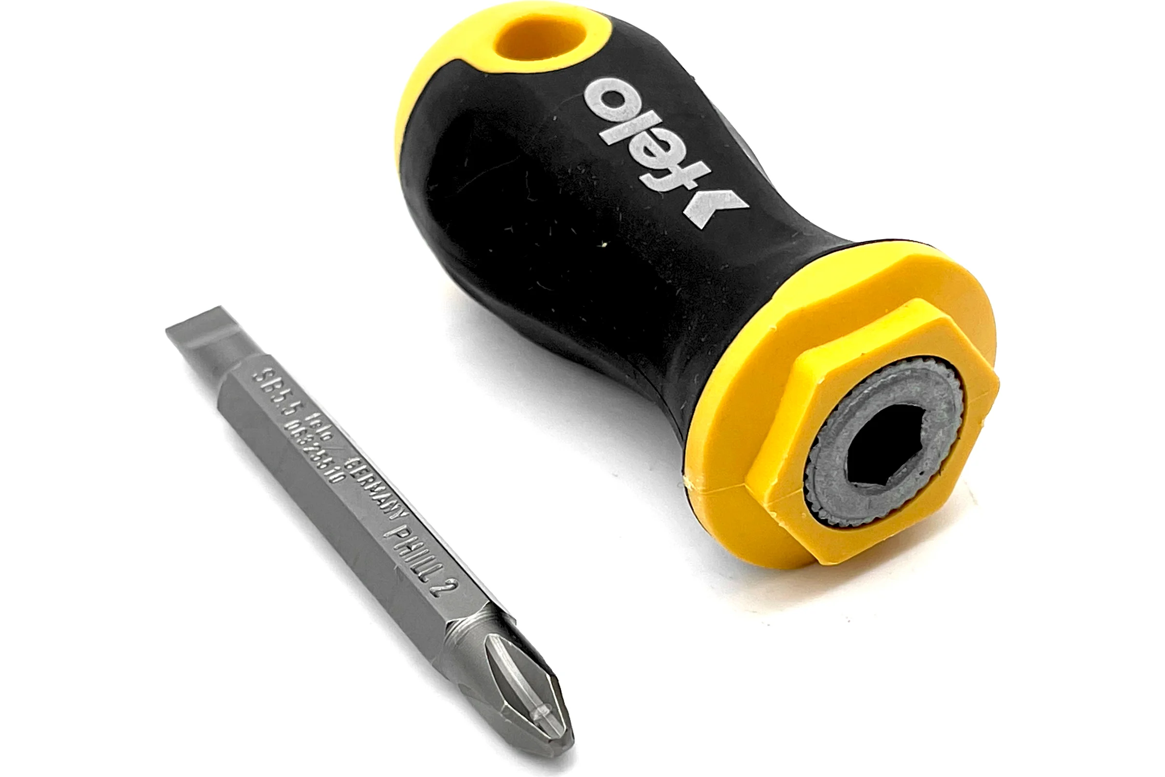 Отвертка Felo Ergonic Stubby с двухсторонней битой SL5.5хPH2, 60 мм 46926010