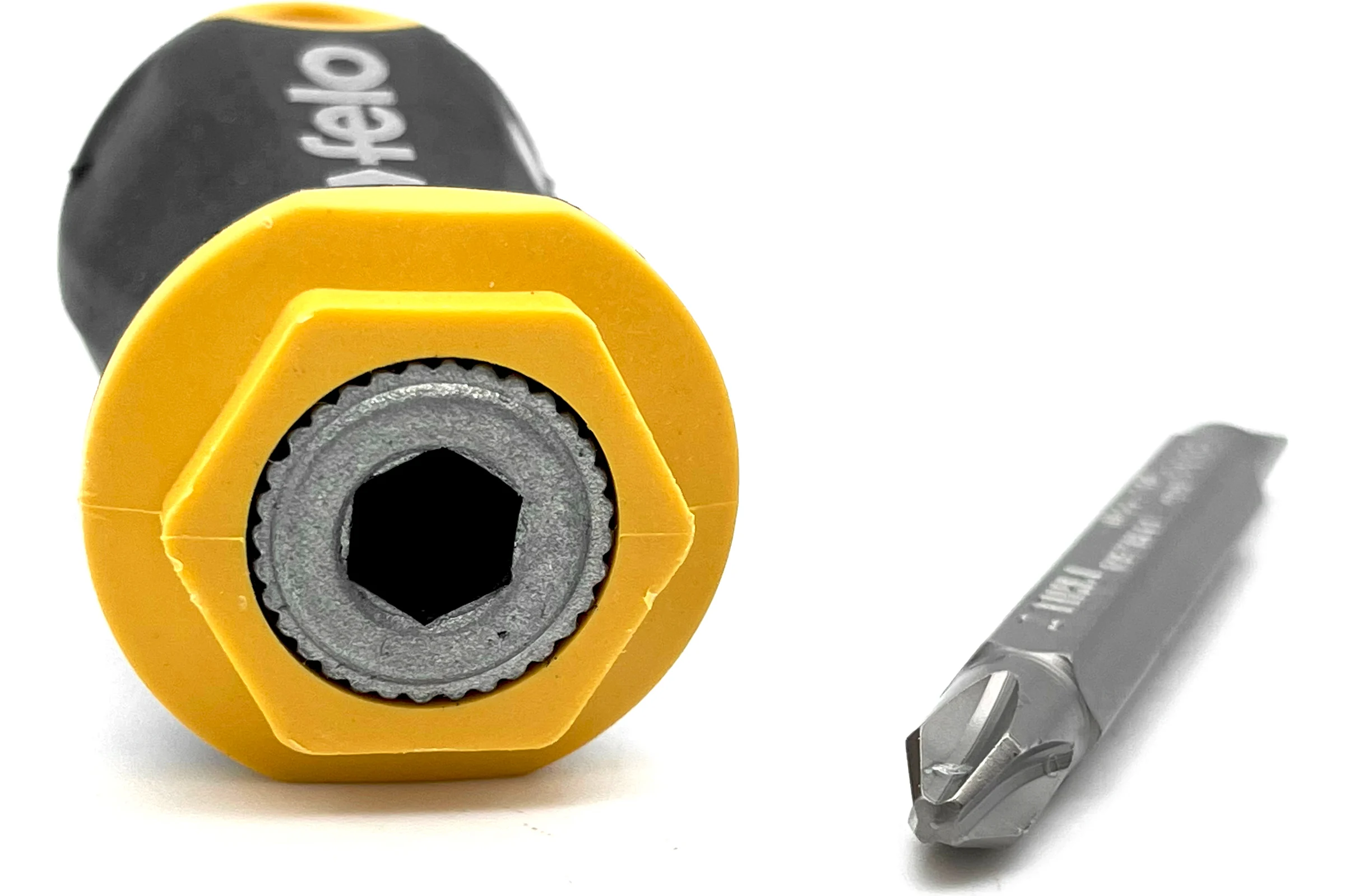 Отвертка Felo Ergonic Stubby с двухсторонней битой SL5.5хPH2, 60 мм 46926010