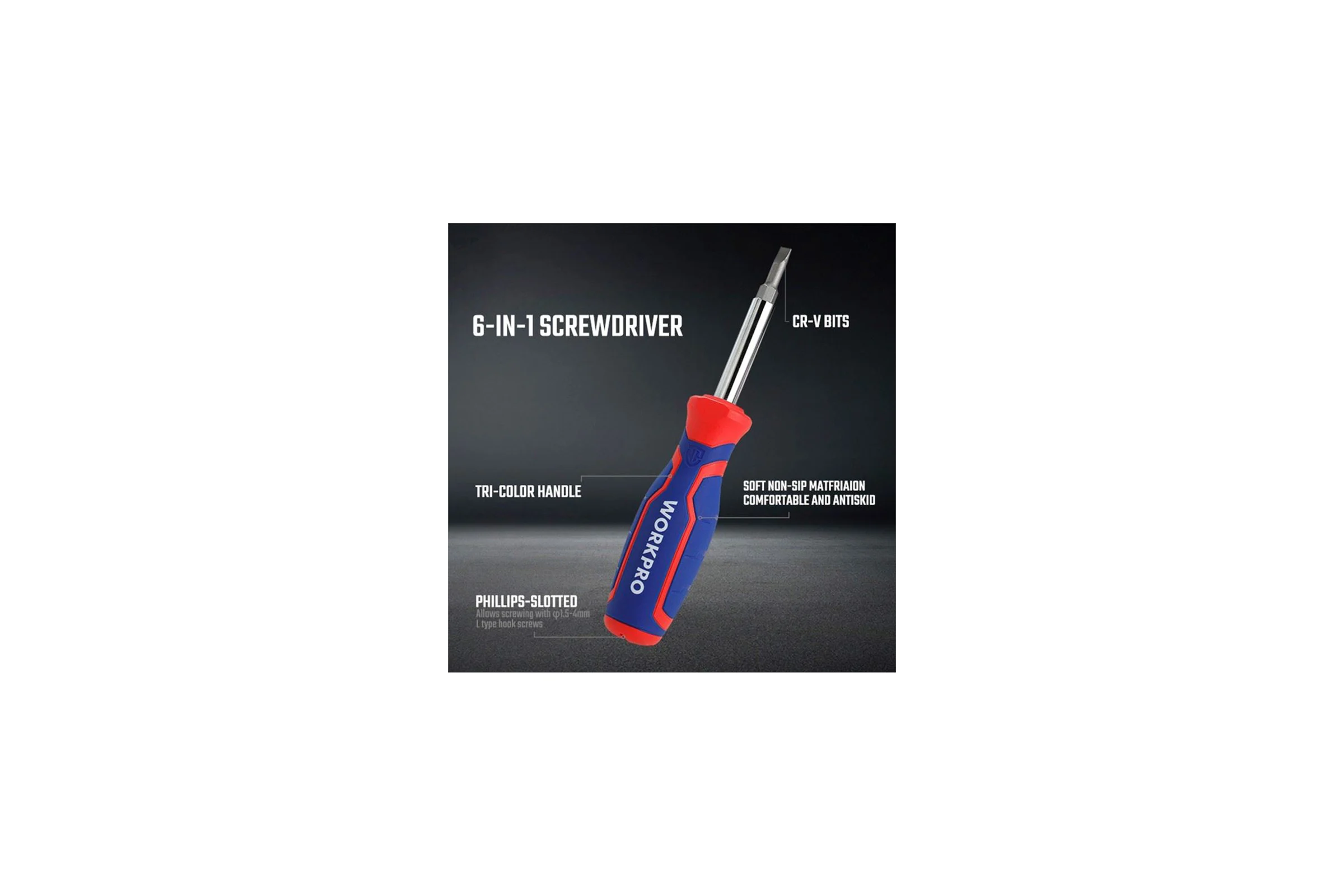 Отвертка 6 в 1 WORKPRO WP221046
