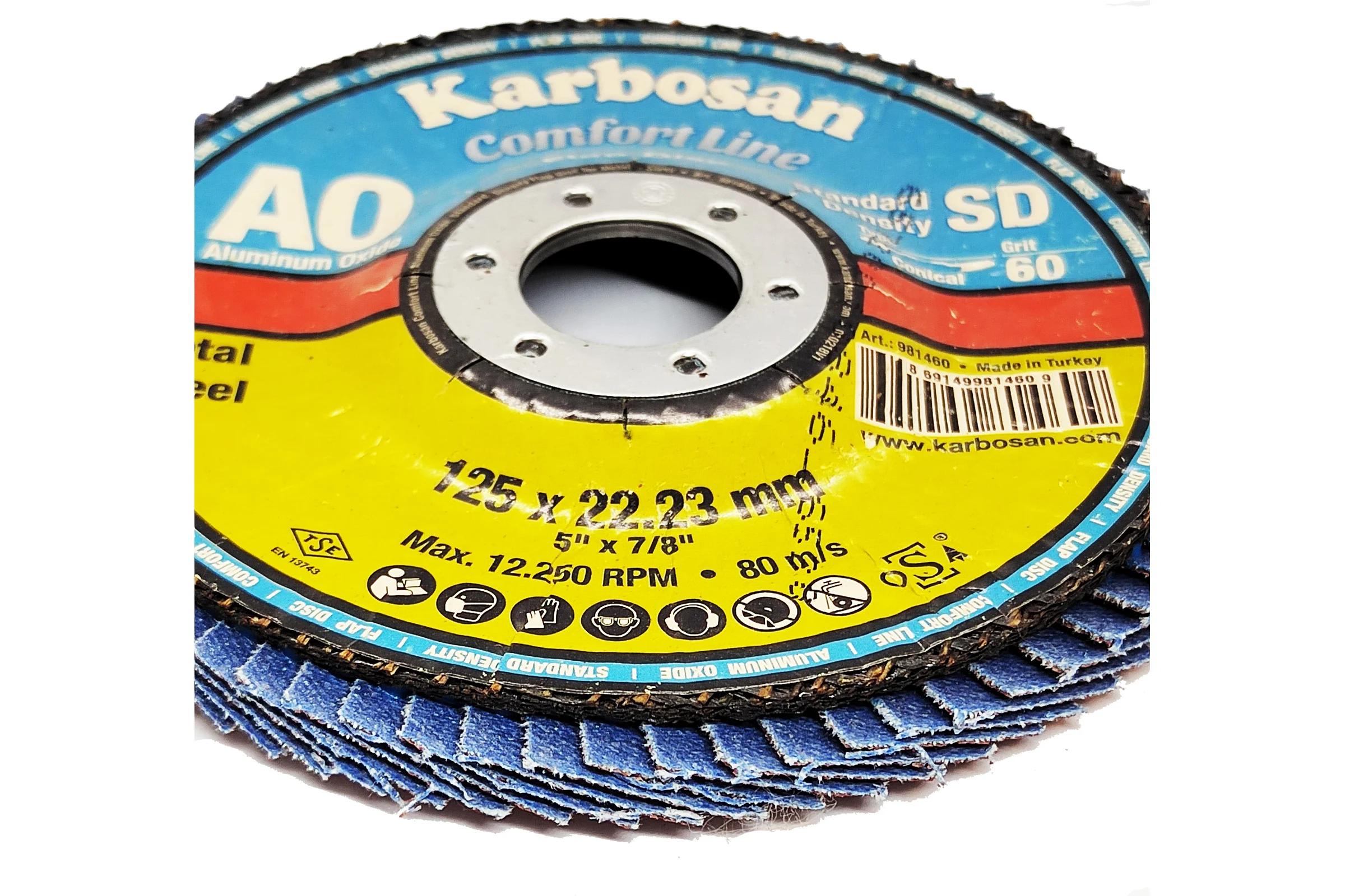 Диск лепестковый Flap 125x22 мм, Р60 Karbosan KAR-981460