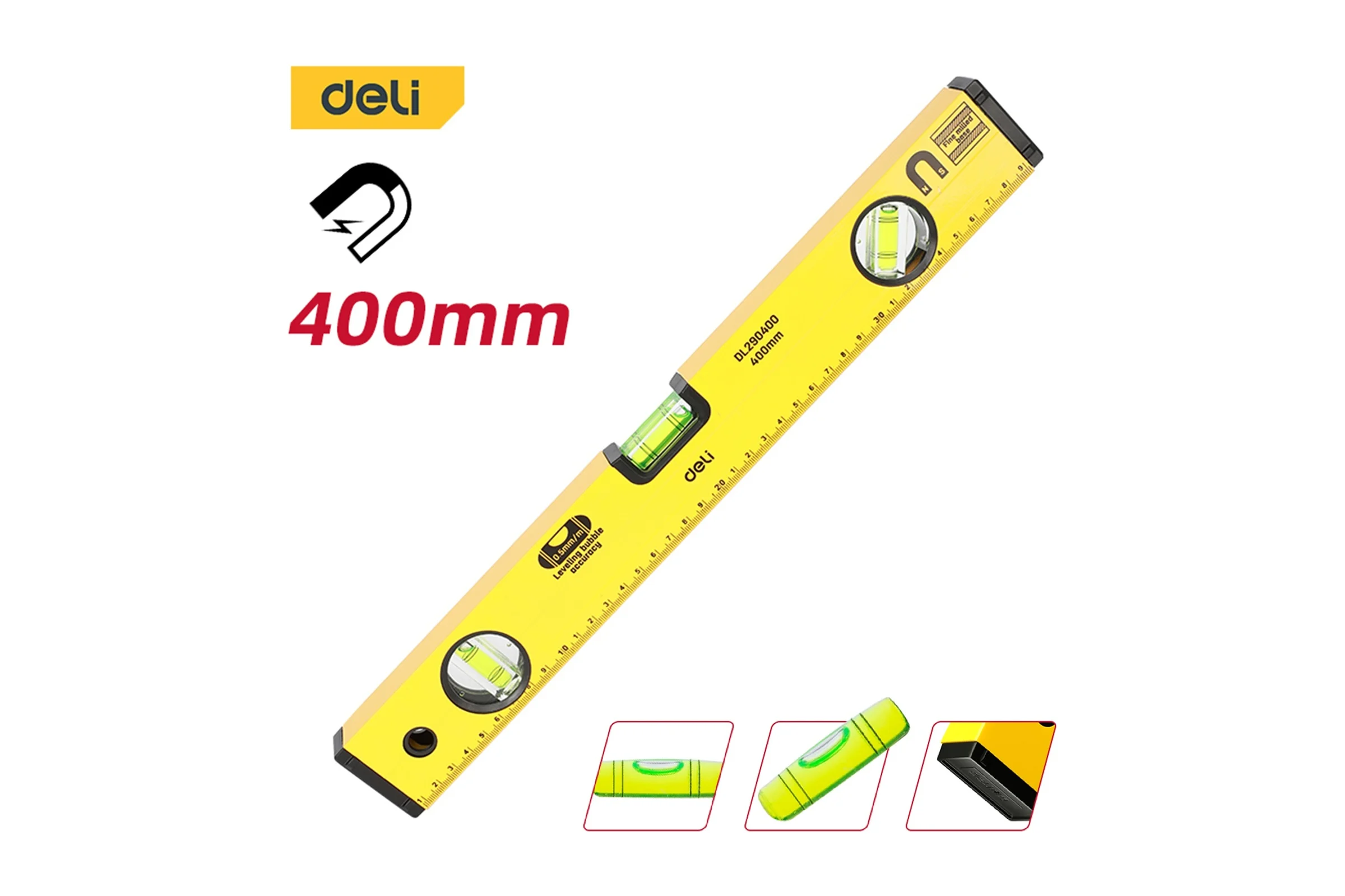 Строительный уровень DELI DL290400 400 мм 98291
