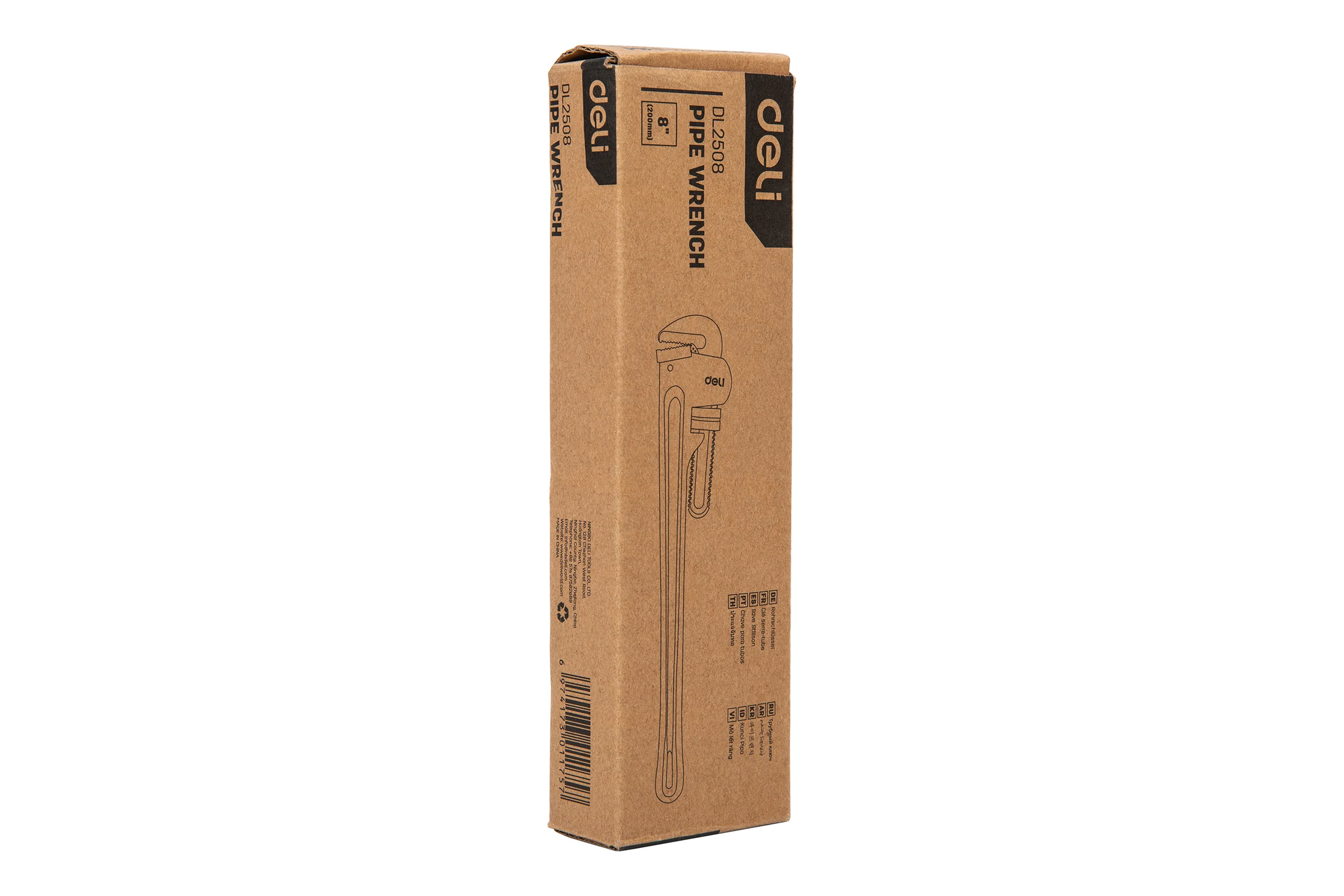 Трубный ключ DELI DL2508 200мм 98299