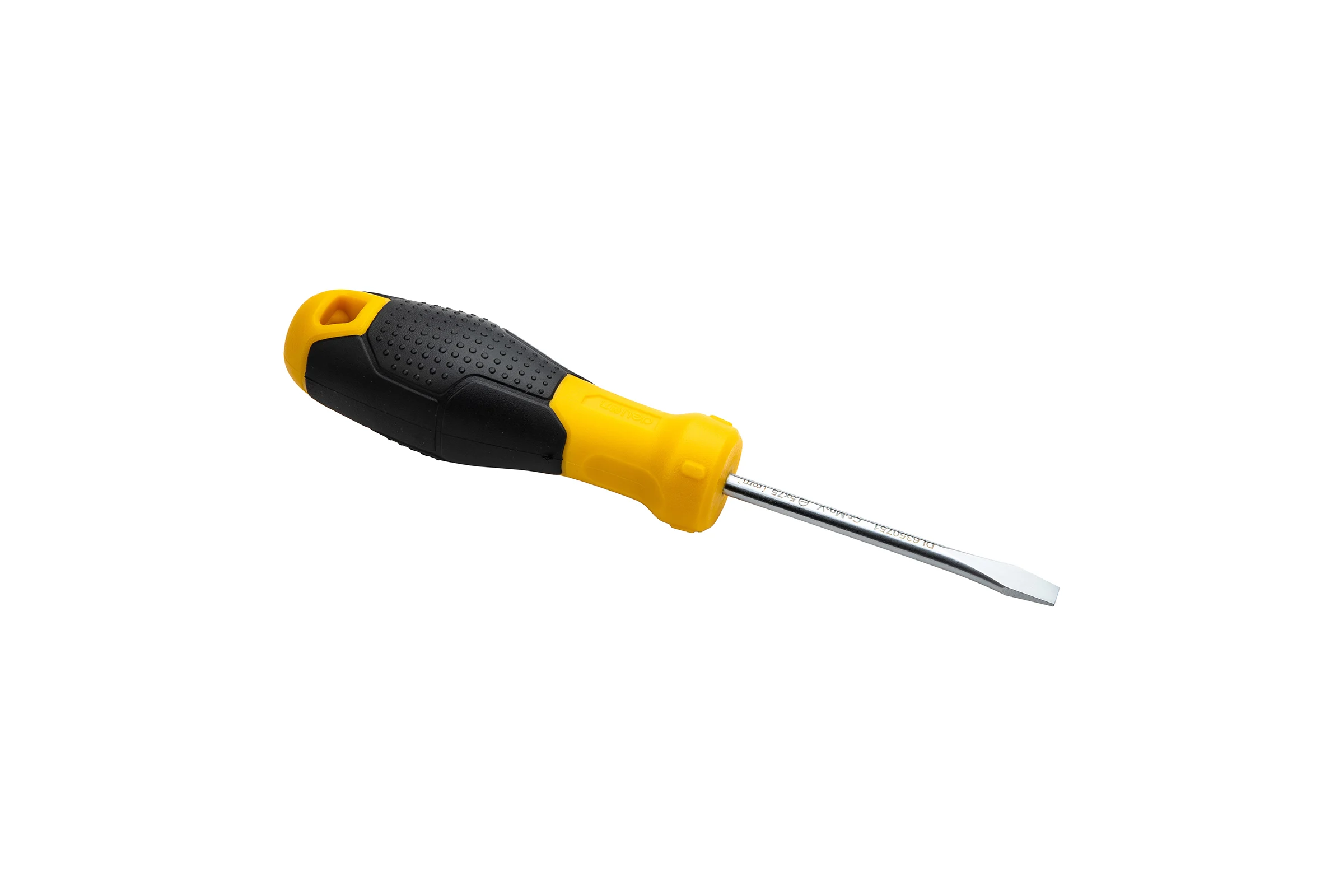 Шлицевая отвертка DELI SL5х75мм DL6350751 Cr-V, магнит, TPR+PP ручка 98345 98348