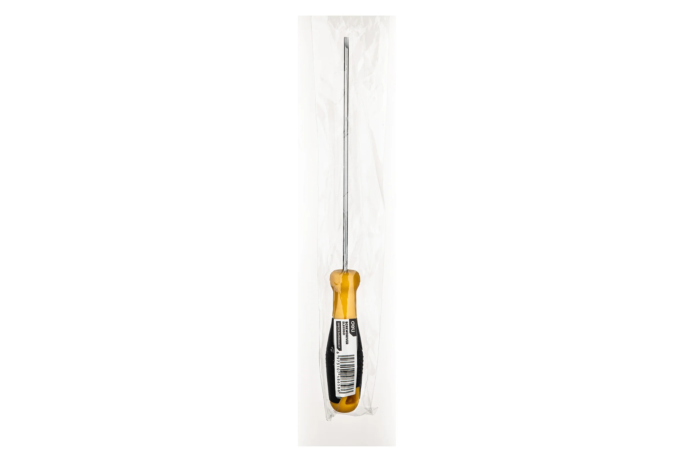 Шлицевая отвертка DELI SL3х150мм DL6331501 Cr-V, магнит, TPR+PP ручка 98347