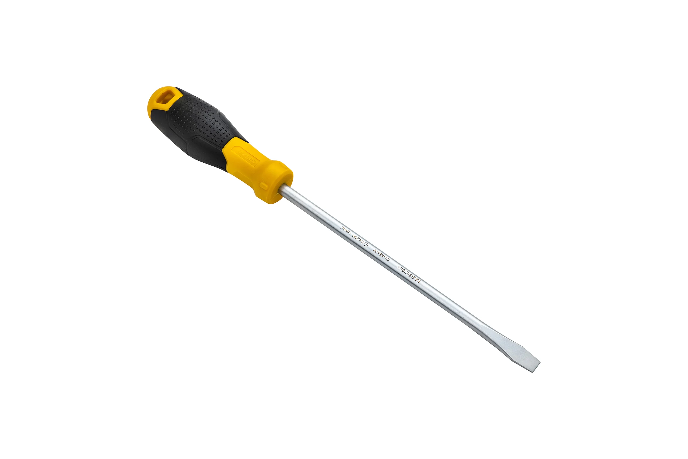 Шлицевая отвертка DELI SL8х200мм DL6382001 Cr-V, магнит, TPR+PP ручка 98357