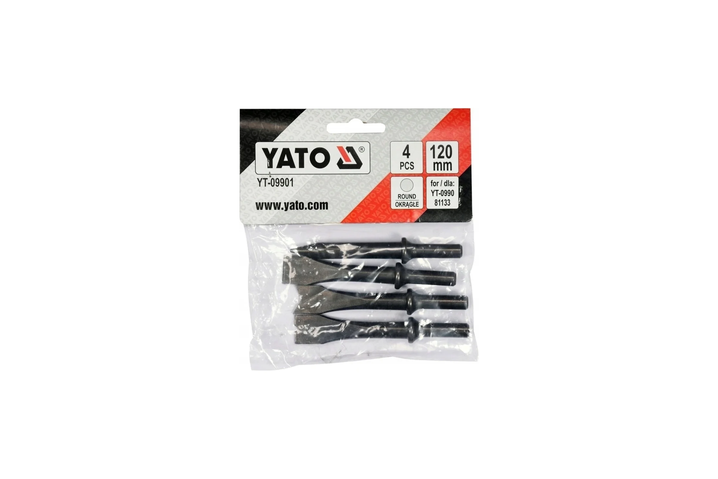 Набор зубил 4 предмета для пневматического молотка YATO YT-09901