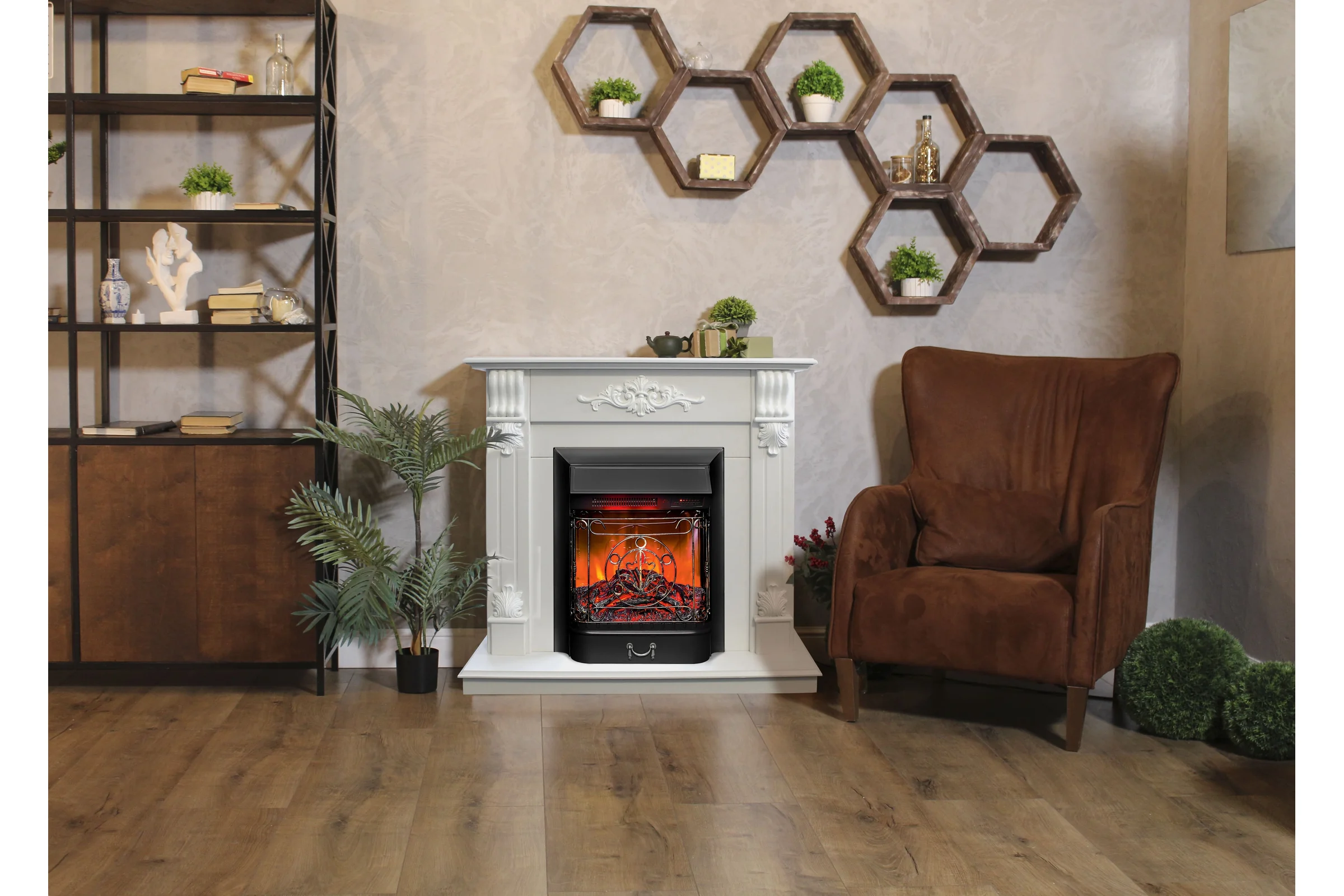 Каминокомплект RealFlame OCTAVA WT MAJESTIC-S LUX BL 10023274