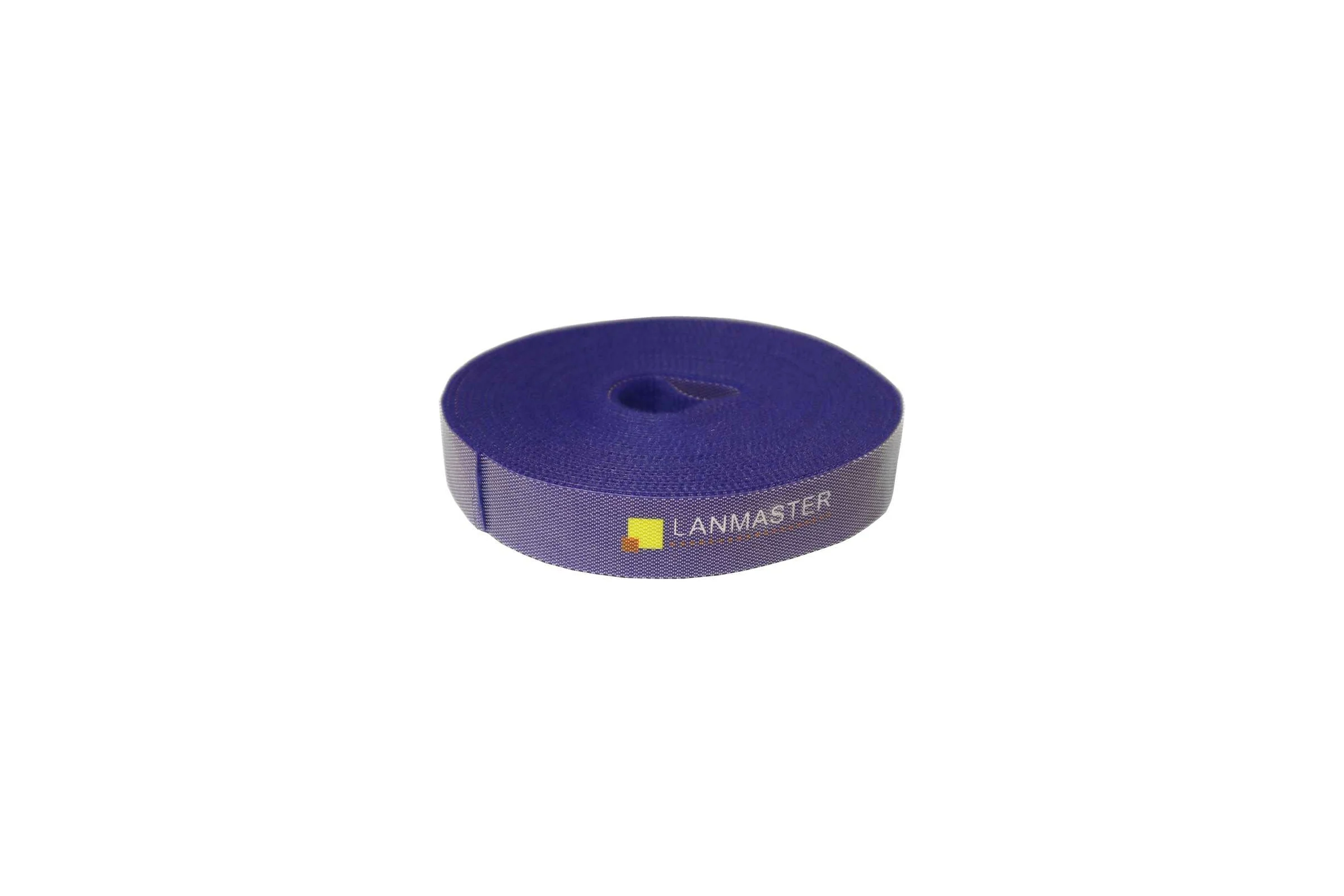Хомут-липучка LANMASTER ширина 20 мм, 5 м, синий LAN-VCM5M-BL