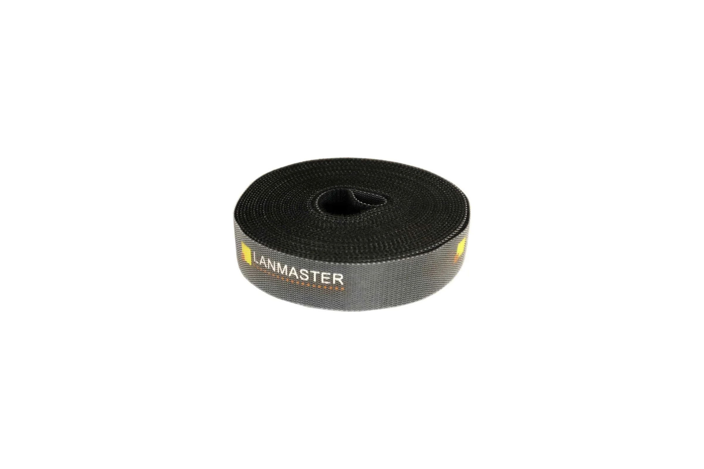 Хомут-липучка LANMASTER ширина 20 мм, 5 м, черный LAN-VCM5M-BK