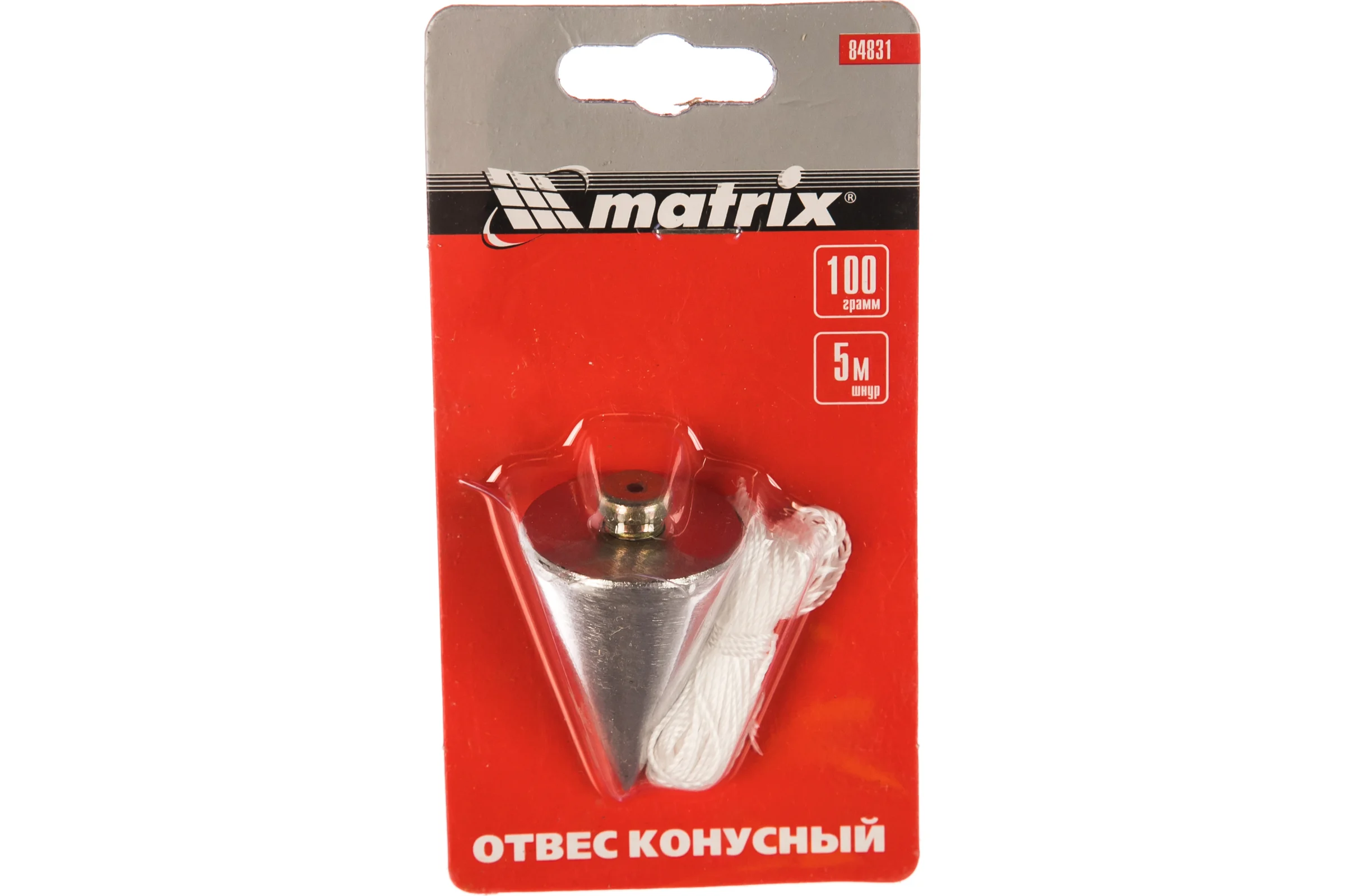 Отвес конусный (100 г; шнур 5 м) MATRIX 84831