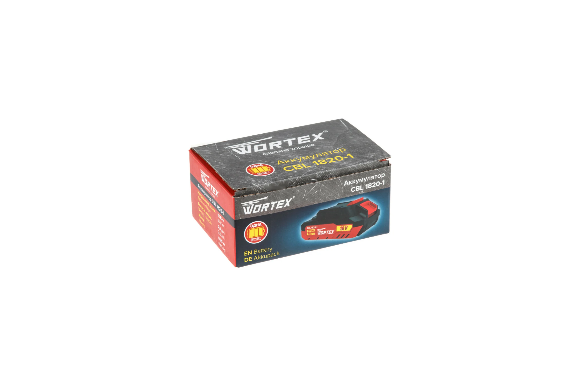 Аккумулятор CBL 1820-1 ALL1 18 В, 2 А*ч, Li-Ion WORTEX 0329193