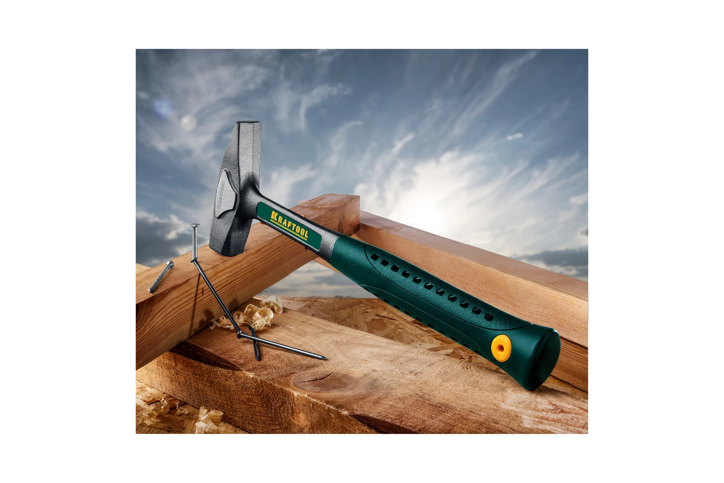 Цельнокованый слесарный молоток KRAFTOOL AutoKraft 500г 20070-05