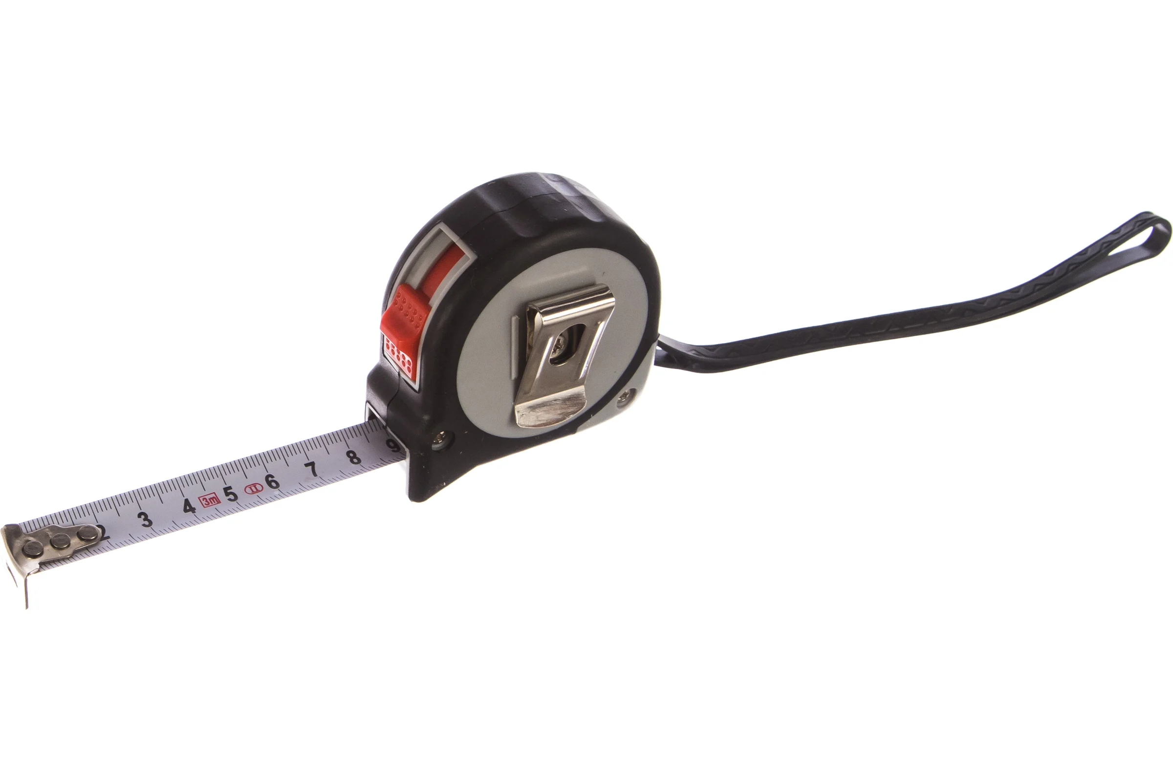 Рулетка MATRIX Continuous fixation, 3 м х 16 мм, обрезиненный корпус, плавная фиксация// 31086
