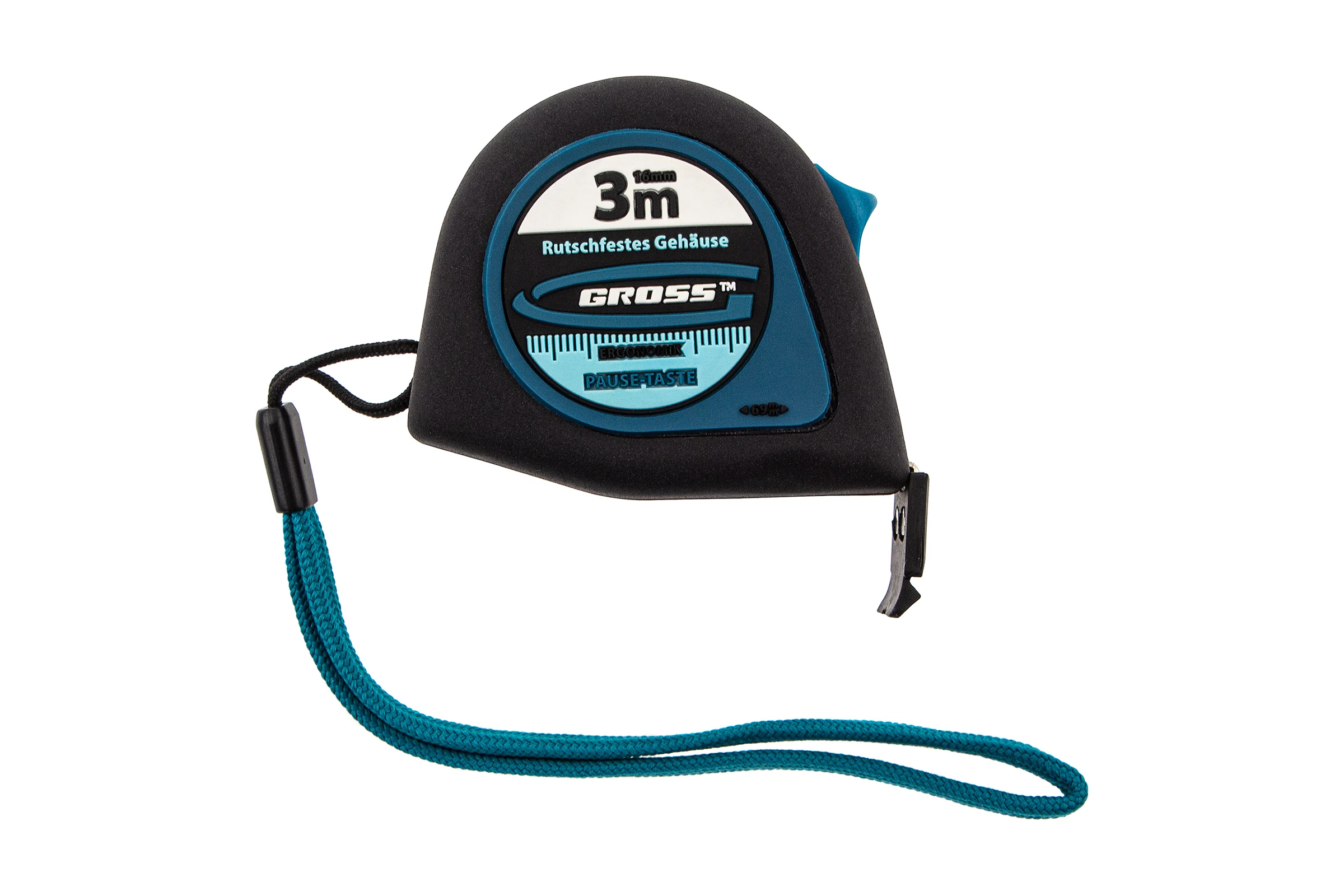 Рулетка 3 м x 16 мм GROSS Ergonomisch 31101