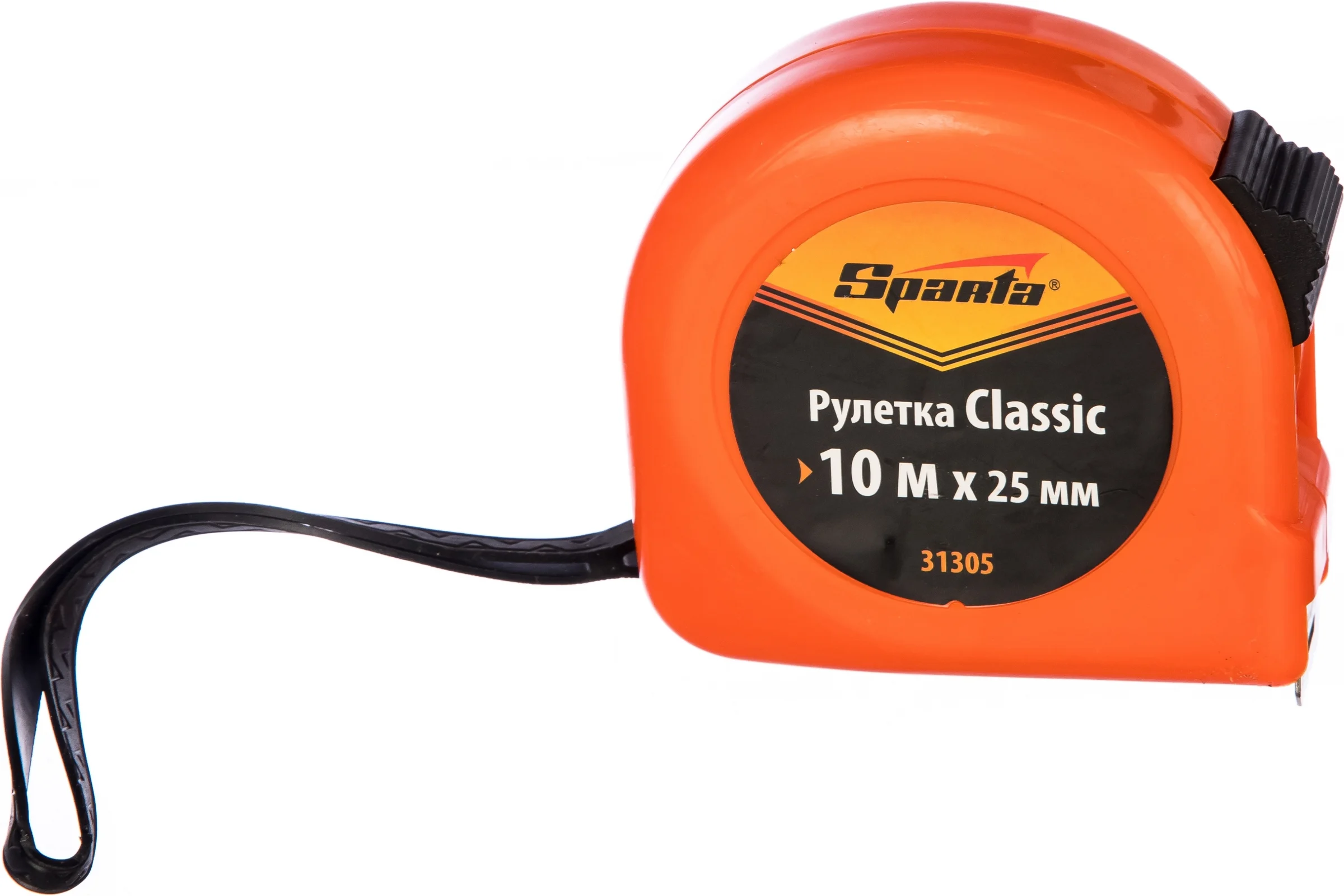 Рулетка SPARTA Classic,10 м х 25 мм, пластиковый корпус// 31305