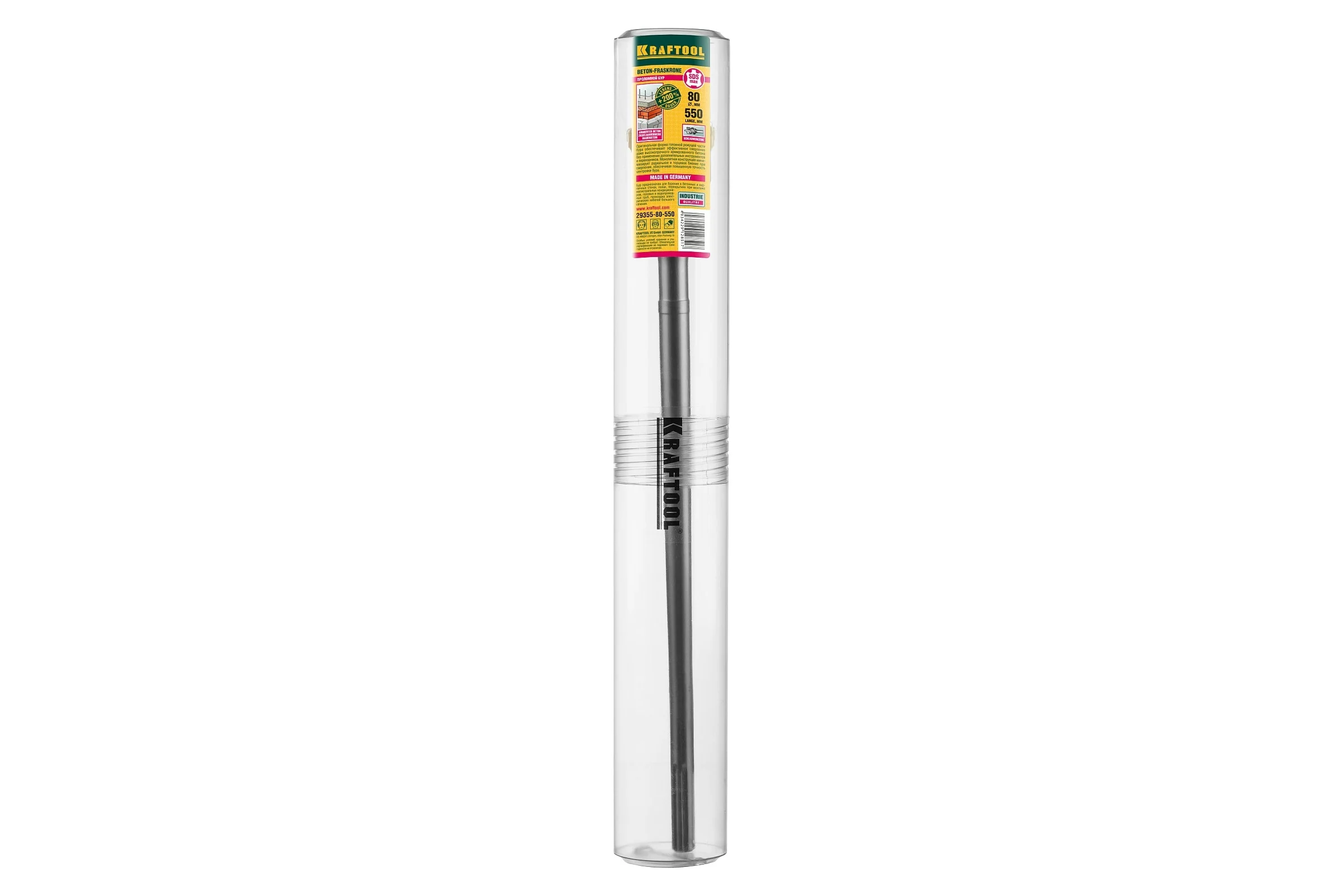 Бур проломной KRAFTOOL SDS-Max 80х550 мм 29355-80-550