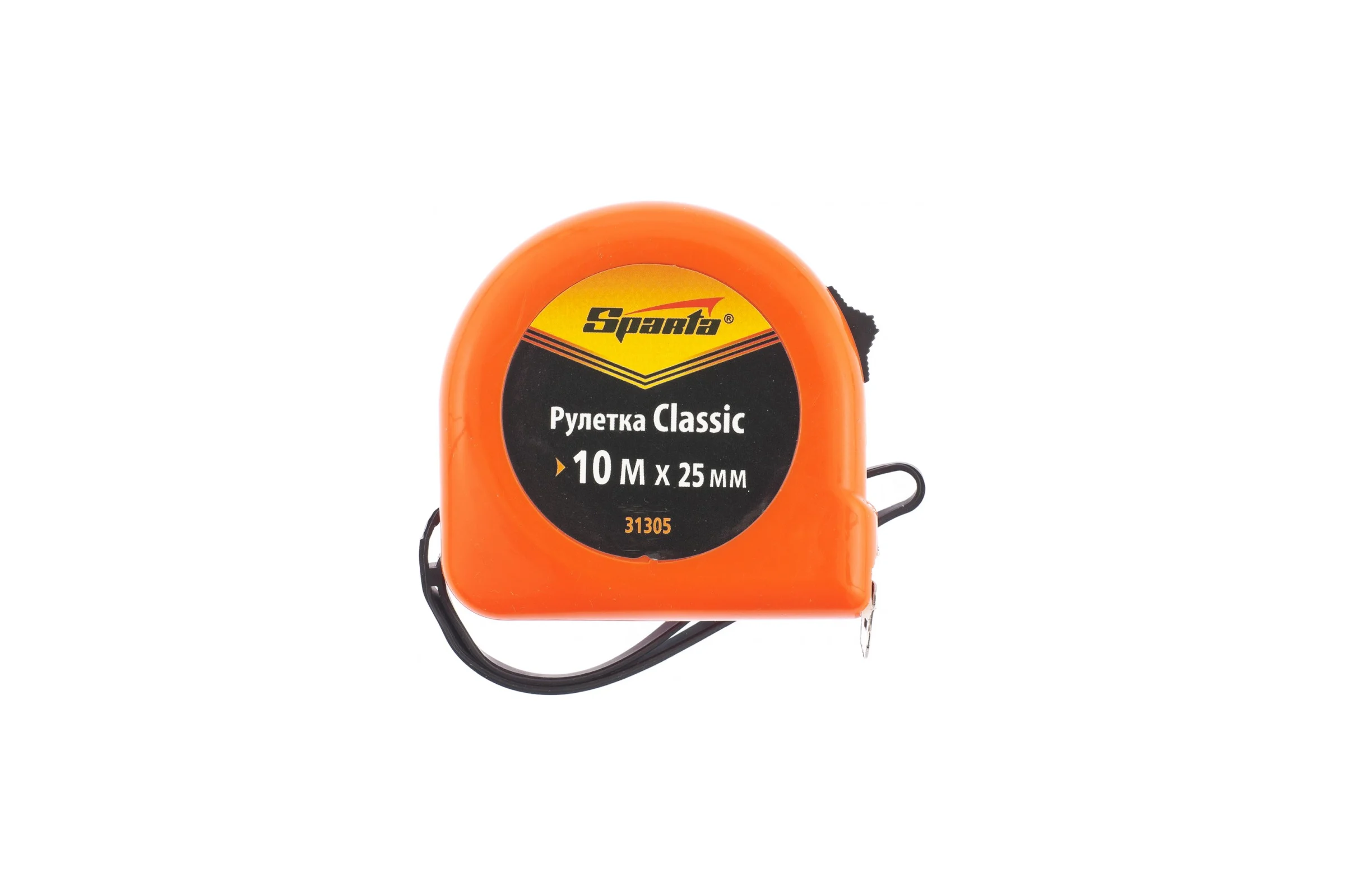 Рулетка SPARTA Elastica,10 м х 25 мм, обрезиненный корпус// 31314