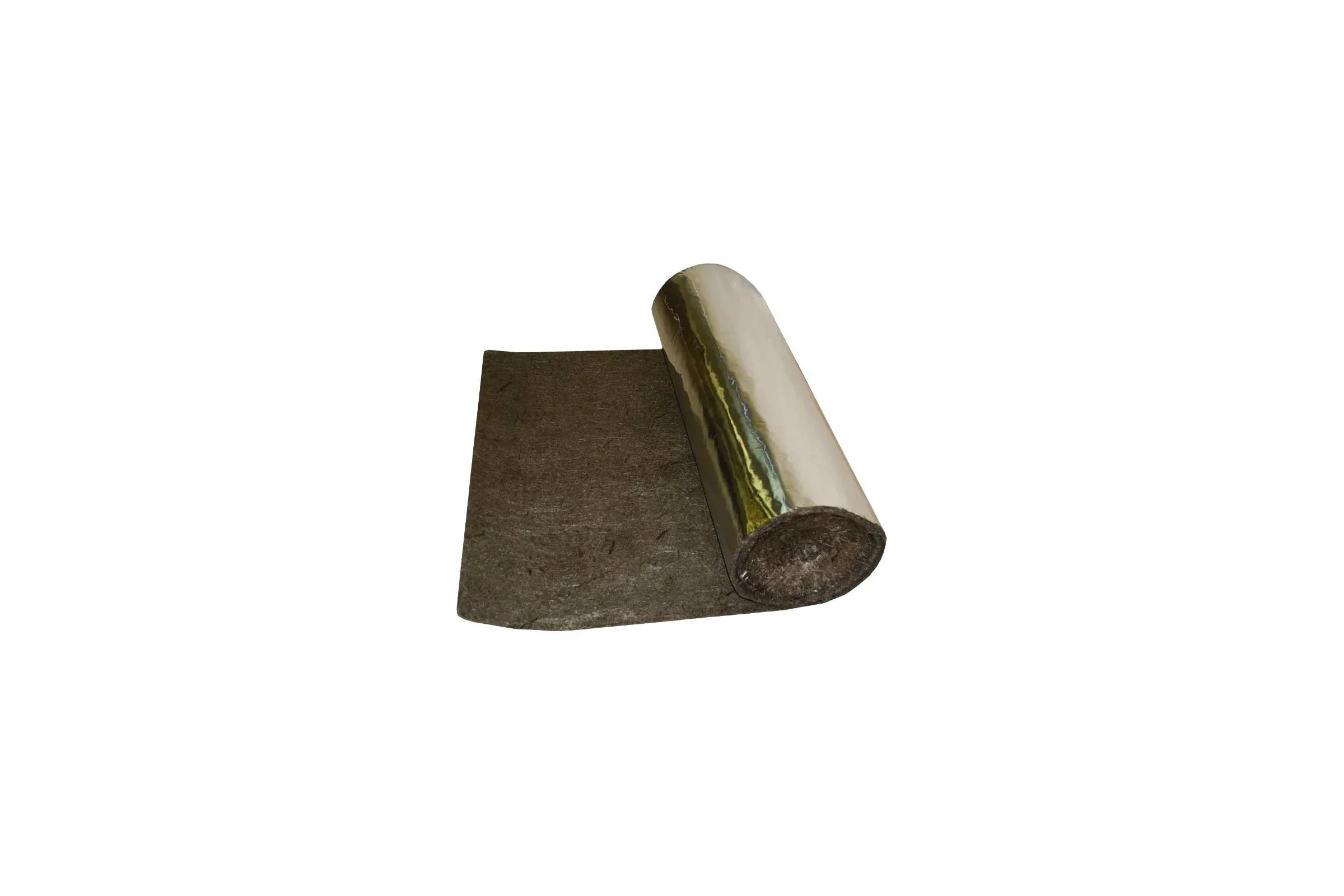 Базальтовый мат с фольгой BASFIBER 10000x1200x10 мм, 12 м2, огнеупорный, 700 C БИМ 10 Ф-рулон