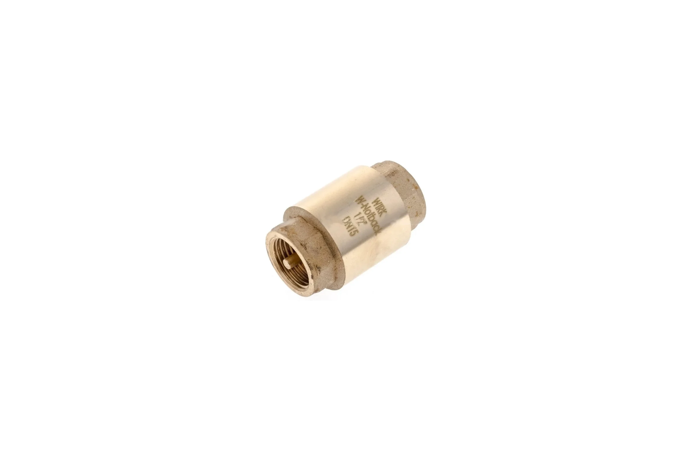 Обратный клапан WIRK 1/2" с металлической мембраной, 20 бар, t до 130 градусов, латунь WNB01-030000