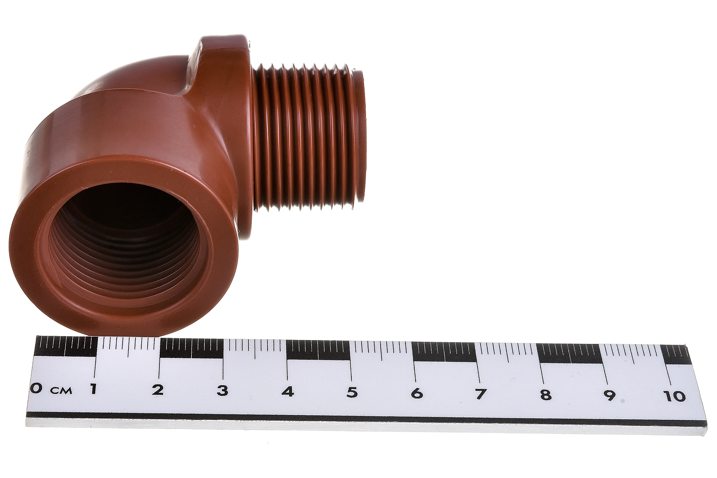 Угольник ПП AV Engineering 3/4" с внутренней-наружной резьбой, коричневый AVE159019