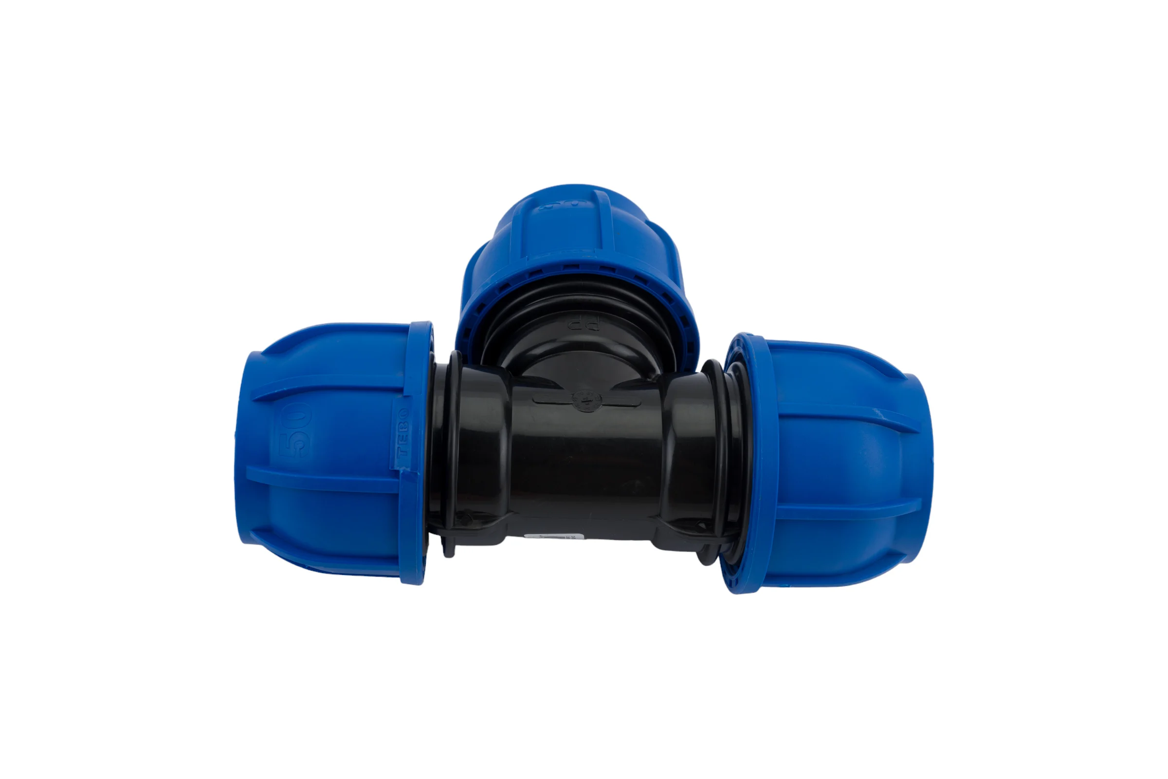 Компрессионный тройник TEBO ПНД 50x50x50 T-ПНД.Тр.0.50-50-50.CN