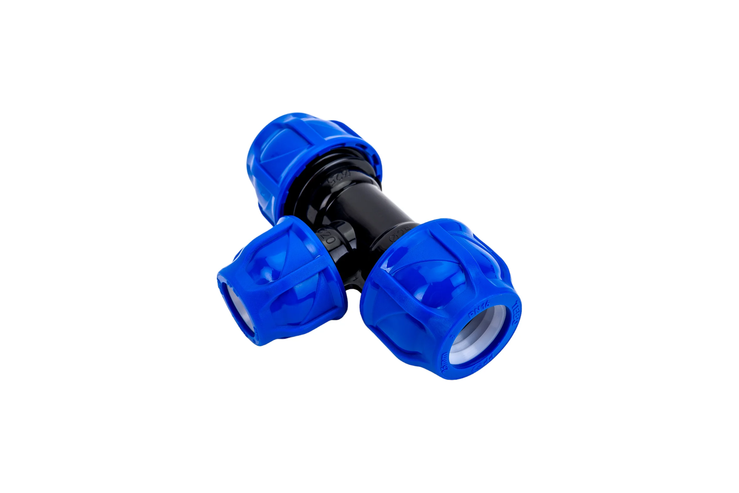 Компрессионный переходной тройник TEBO ПНД 25x20x25 T-ПНД.Тр.0.25-20-25.CN
