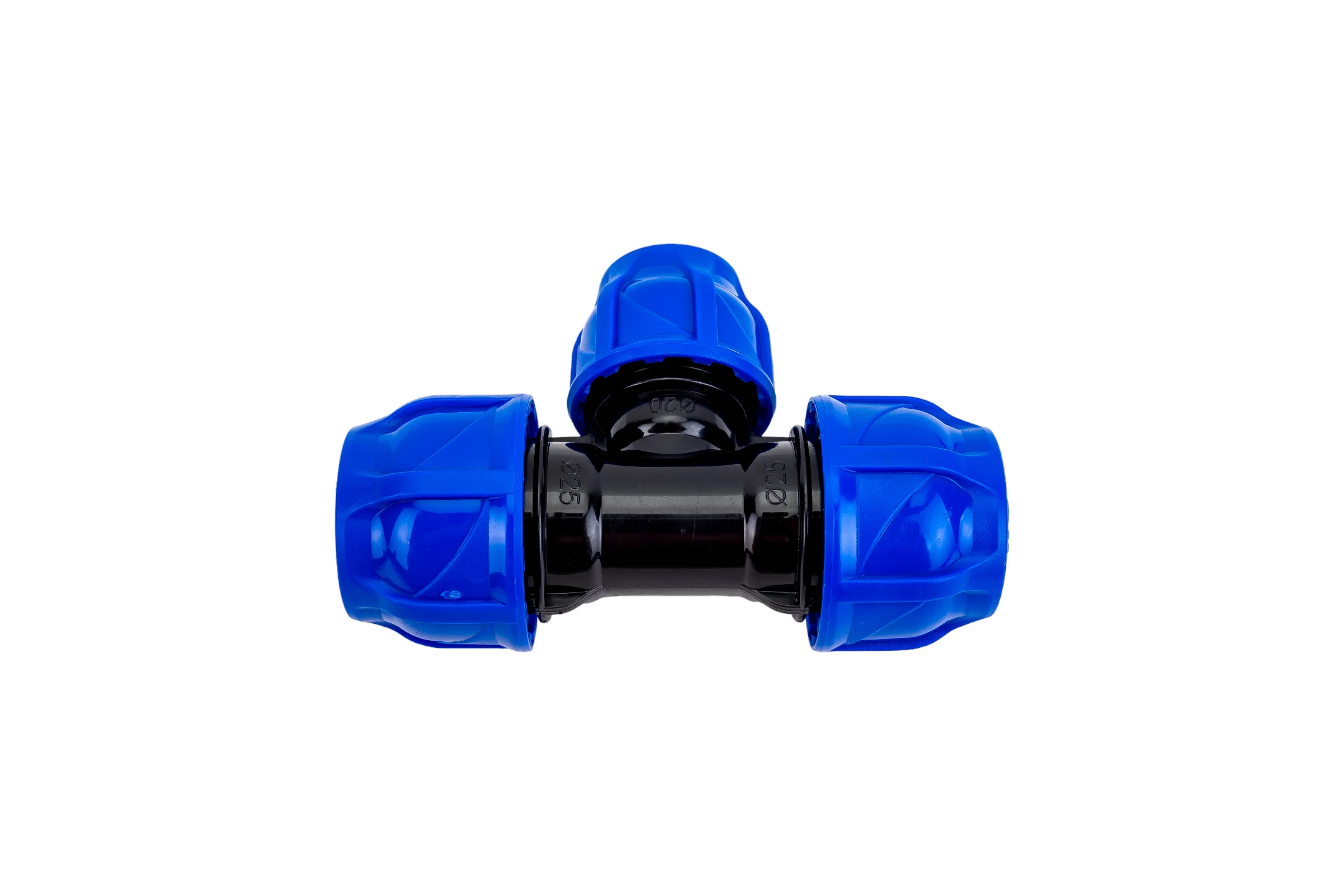 Компрессионный переходной тройник TEBO ПНД 25x20x25 T-ПНД.Тр.0.25-20-25.CN
