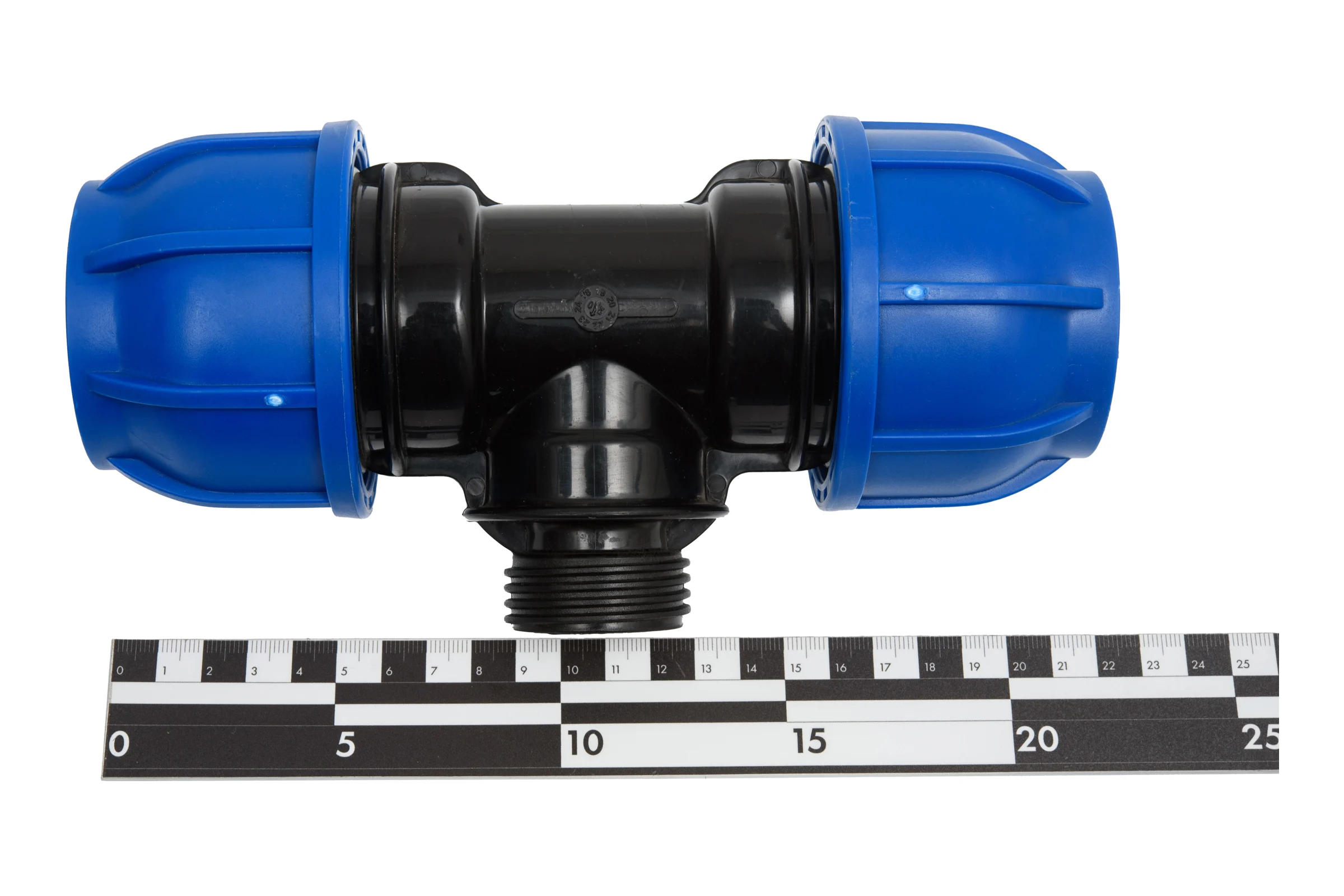 Компрессионный переxодной тройник TEBO ПНД  50x25x50 T-ПНД.Тр.0.50-25-50.CN