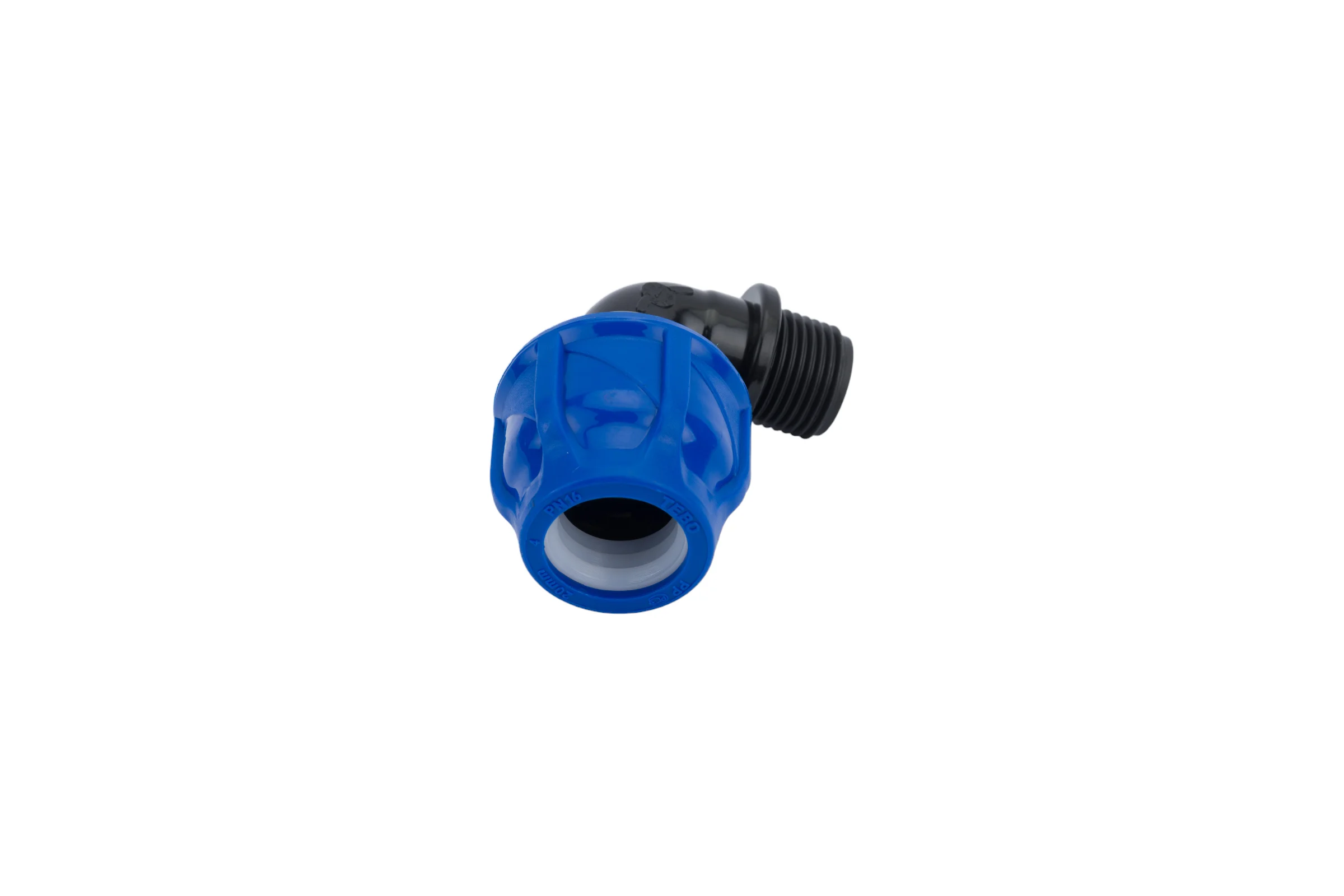 Отвод компрессионный наружная резьба TEBO ПНД 20x1/2" T-ПНД.О.5.20-12.CN
