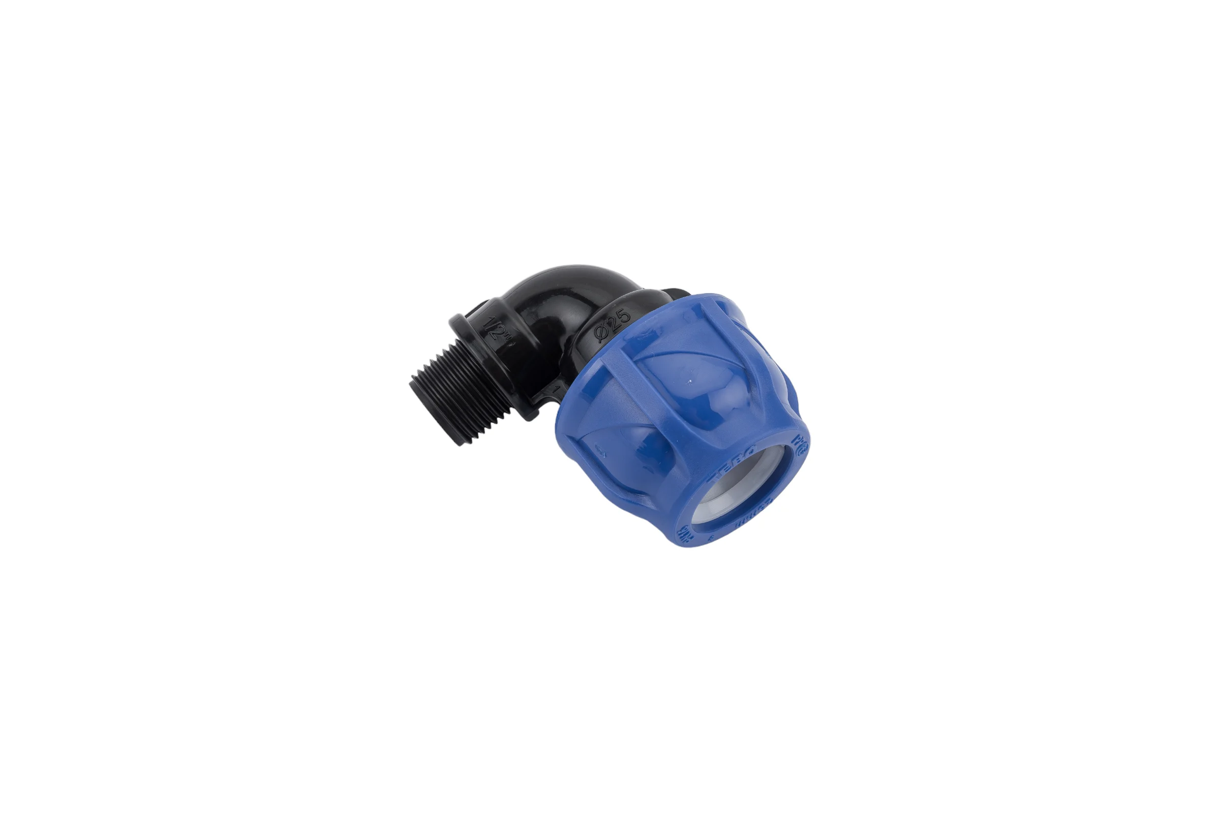 Компрессионный отвод TEBO ПНД нар. резьба 25x1/2" T-ПНД.О.5.25-12.CN