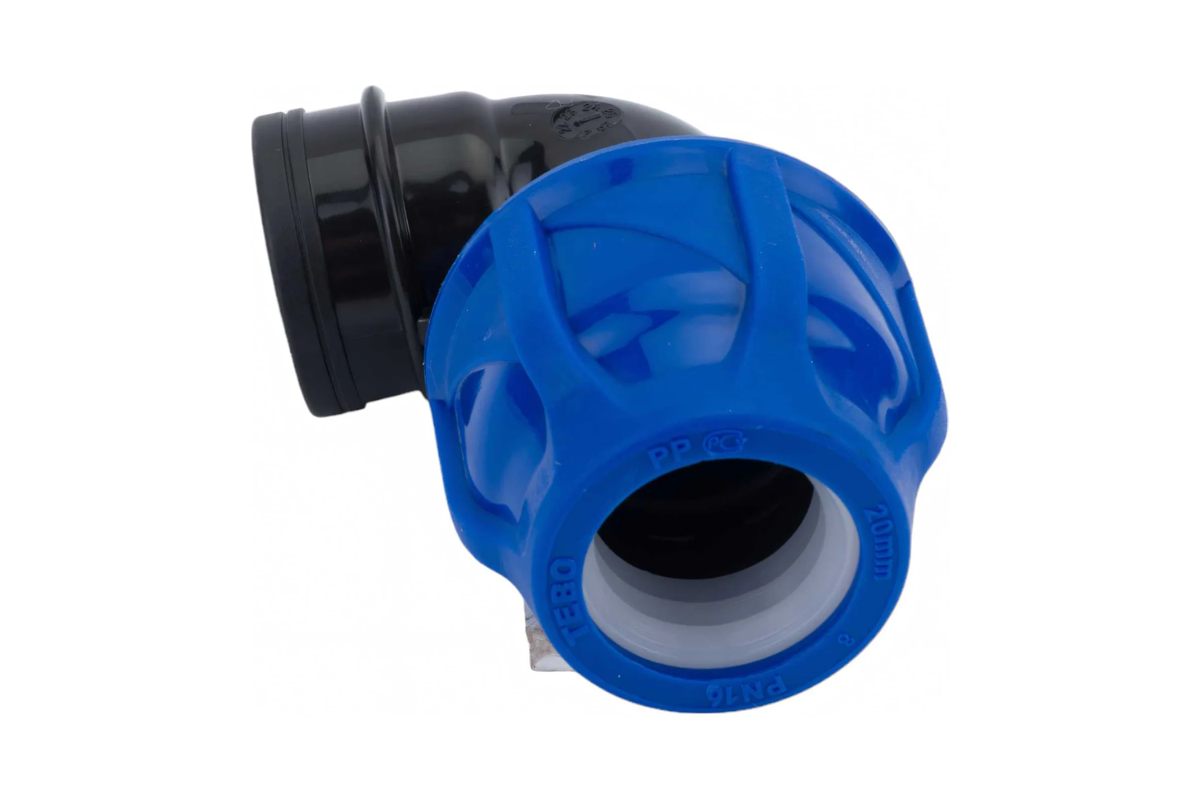 Отвод компрессионный TEBO ПНД вн. резьба 20x1/2" T-ПНД.О.4.20-12.CN