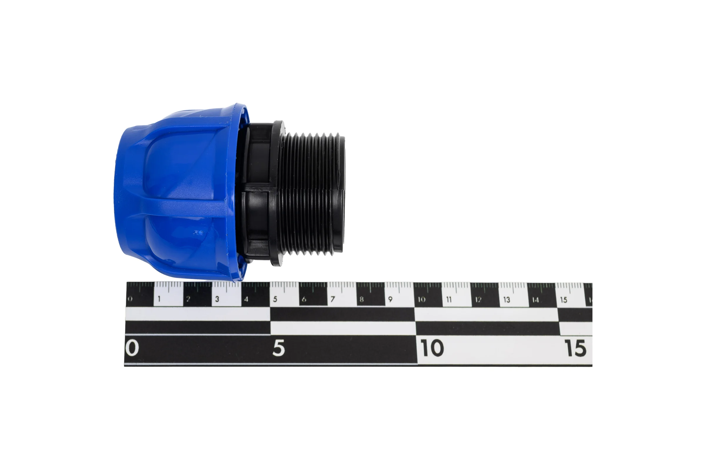 Компрессионная муфта TEBO ПНД нар. резьба 32x1.1/4" T-ПНД.М.5.32-114.CN