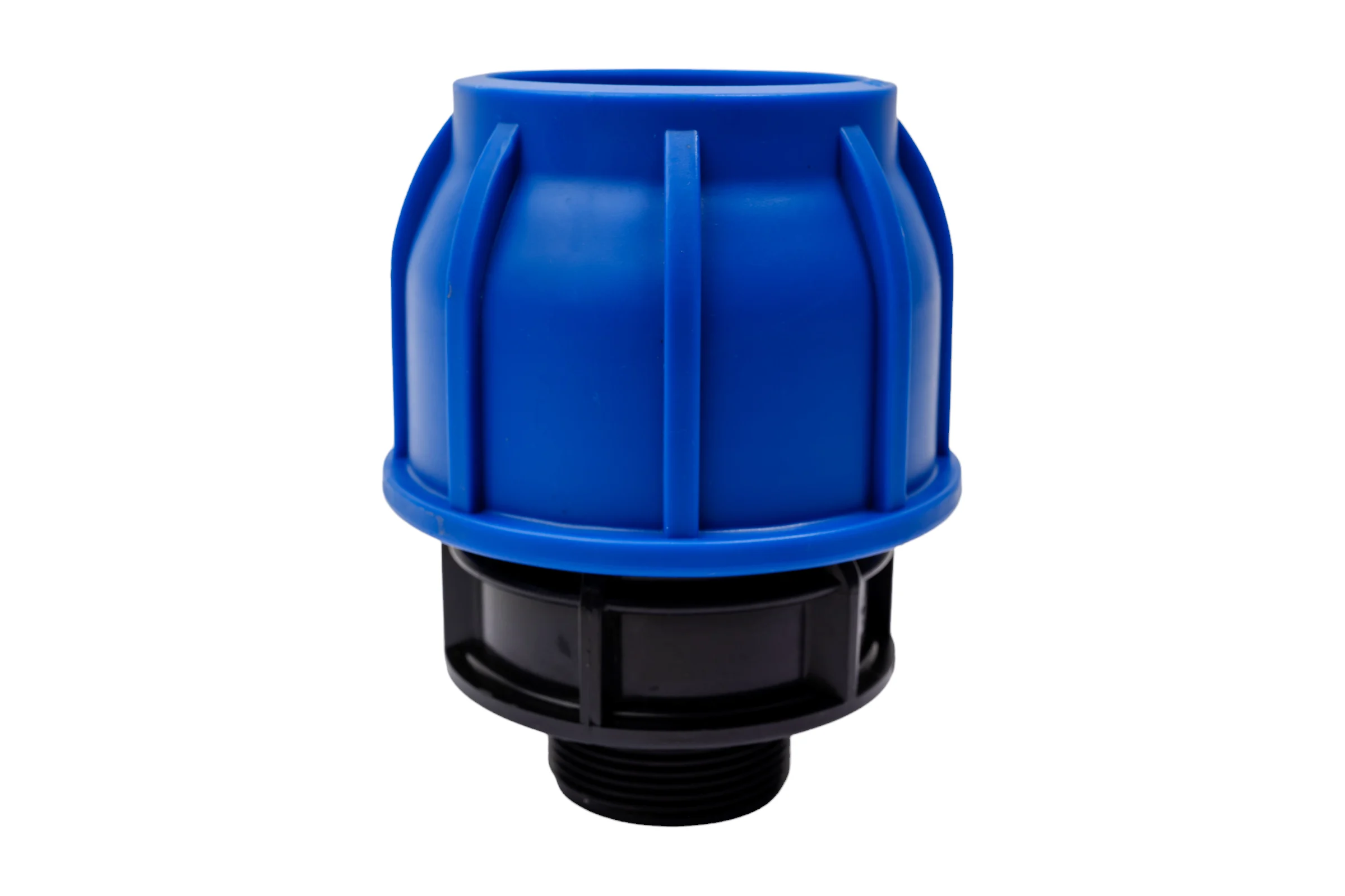 Компрессионная муфта TEBO ПНД нар. резьба 63x1.1/2" T-ПНД.М.5.63-112.CN