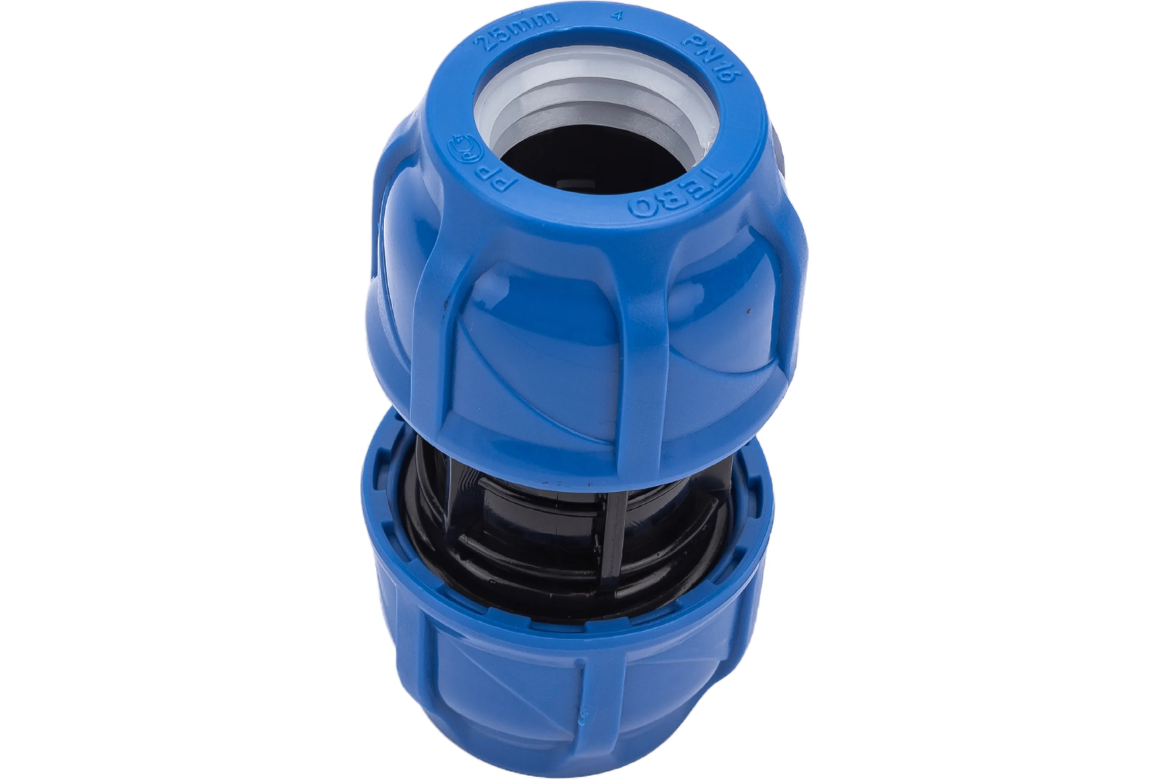 Компрессионная муфта TEBO ПНД соединительная 25x25 T-ПНД.М.0.25-25.CN