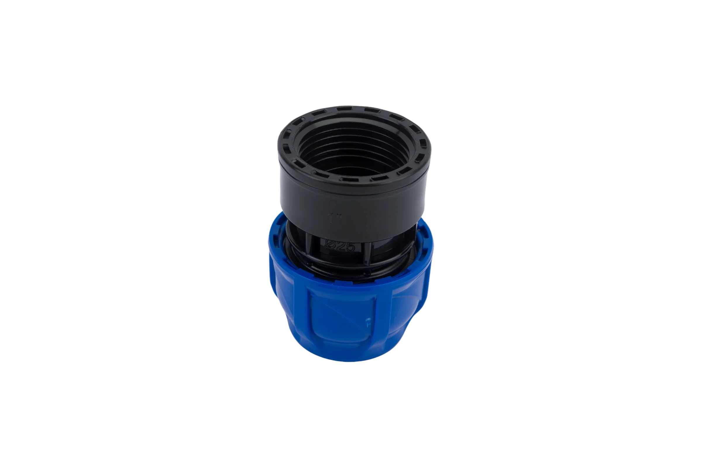 Компрессионная муфта TEBO ПНД вн. резьба 25x1" T-ПНД.М.4.25-1.CN