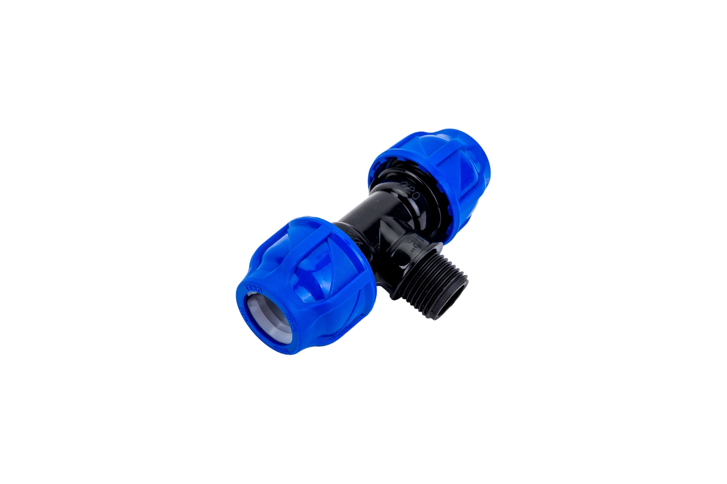 Компрессионный тройник TEBO ПНД нар. резьба 20x1/2" T-ПНД.Тр.5.20-12.CN