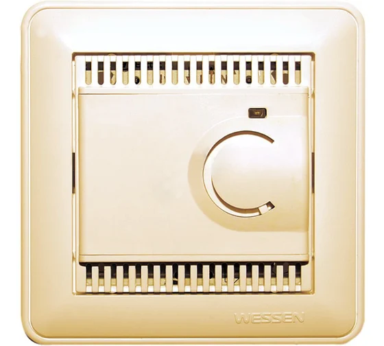 Регулятор теплого пола с датчиком, бежевый с рамкой WESSEN 59 Schneider ELectric TES-151-28