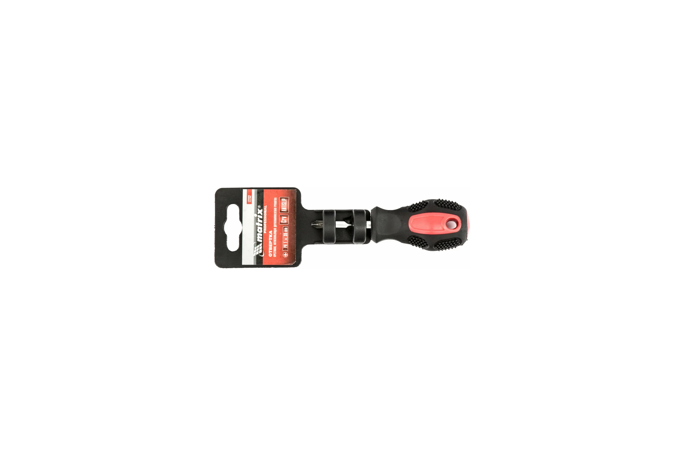 Отвертка MATRIX Anti-Slip, Ph1x38 мм, CrV, двухкомп. рукоятка// 12232