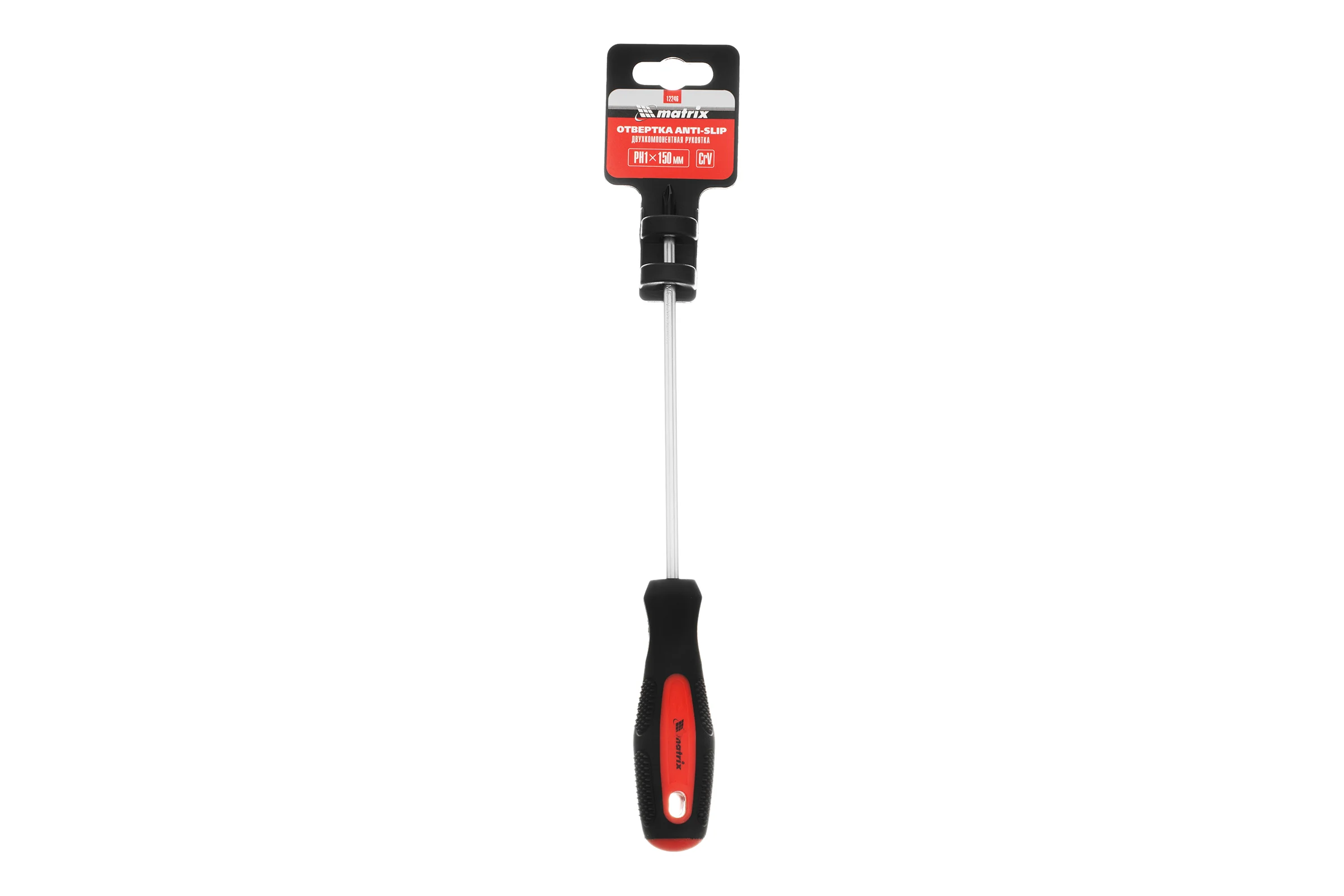 Отвертка MATRIX Anti-Slip, Ph1x150 мм, CrV, двухкомп. рукоятка// 12246
